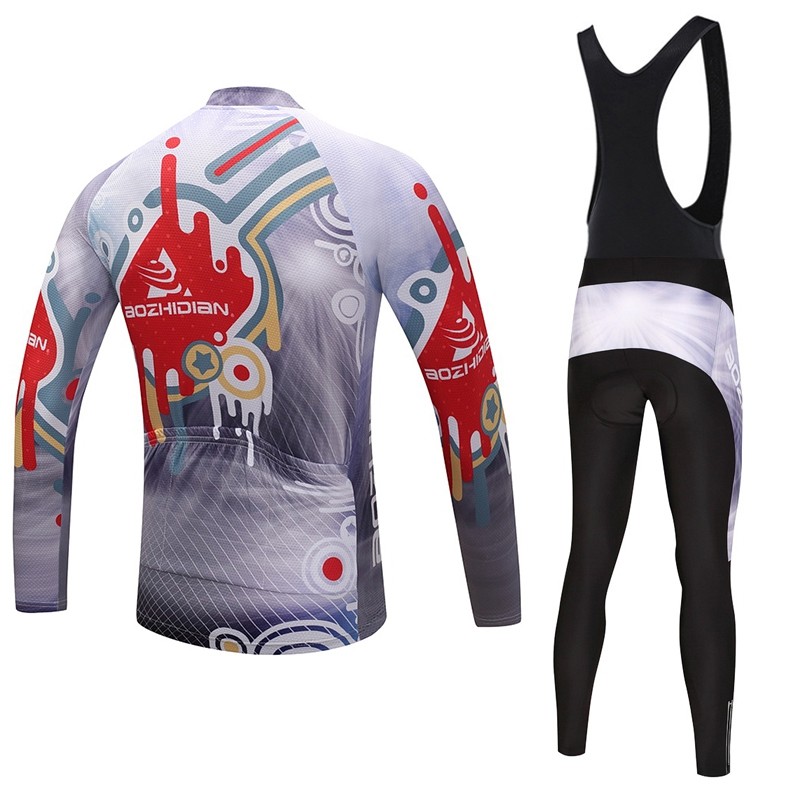 Men’s Cycling Long Kit Padded (Bib) Pants & Long Sleeve Jersey Bike Wear S-5XL