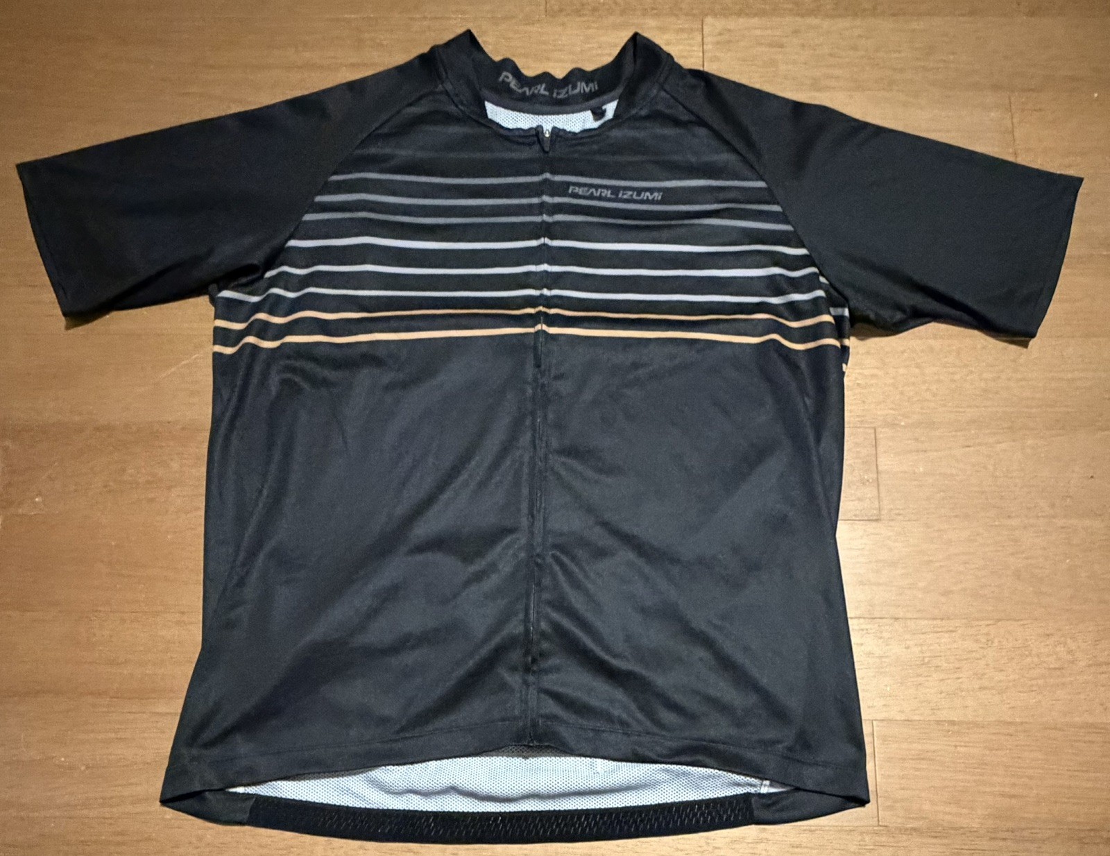 Pearl Izumi Mens Canyon Graphic Cycling Zipup Jersey Top Black Brown Slope XL