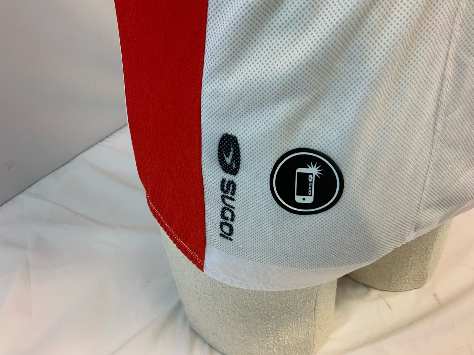 Sugoi Canada Cycling Jersey Jacket S Men White Red Poly Zip LNWOT YGI h1-555