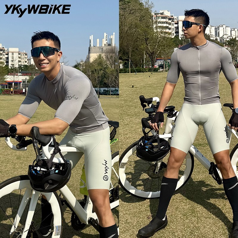 YKYWBIKE Men Cycling Short Sleeve Jersey Summer Pro Bike Shirt Breathable MTB