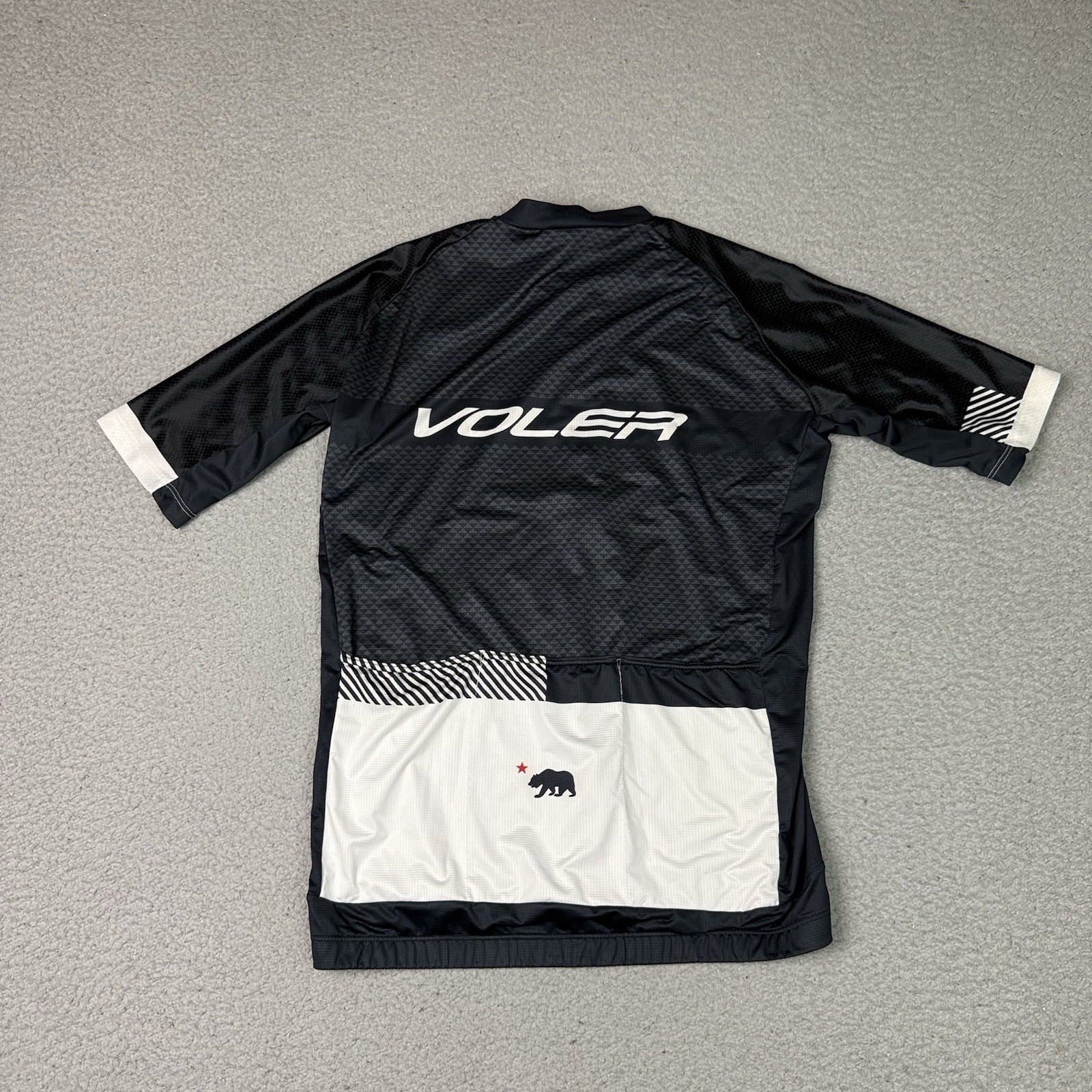 Voler Bicycling Jersey Shirt Adult Large Black 3/4 Zip Bicycle Stretch Workout L