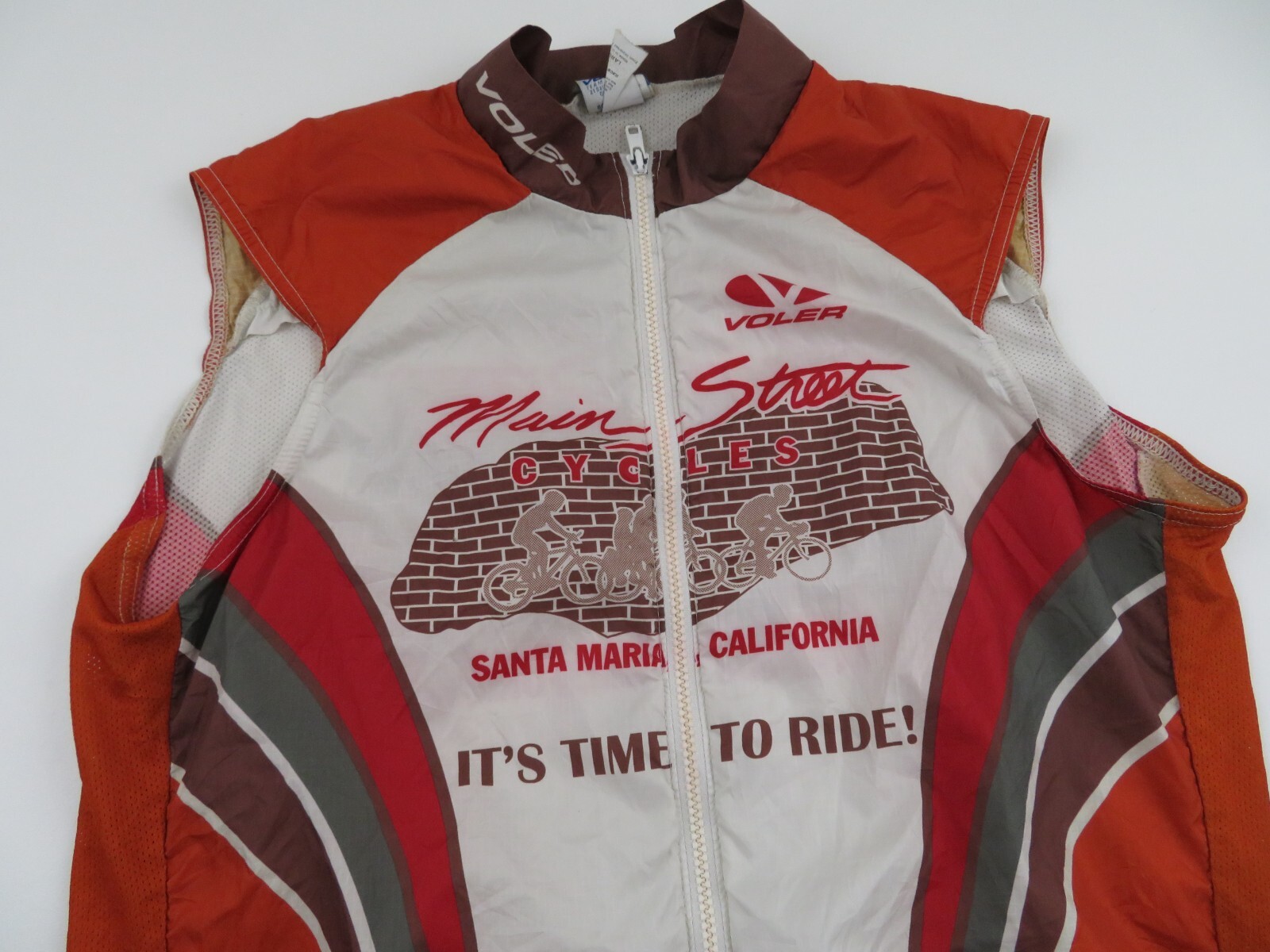 Vintage Made In USA Voler Sleeveless Cycling Bike Jersey Wind Vest Mens Sz Large