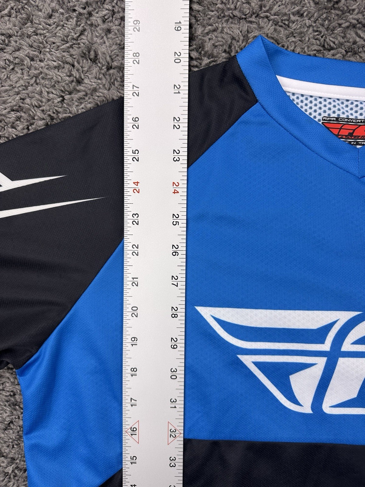 Fly Racing BMX MTB Motocross Jersey Men’s Medium Blue Black Long Sleeve MX