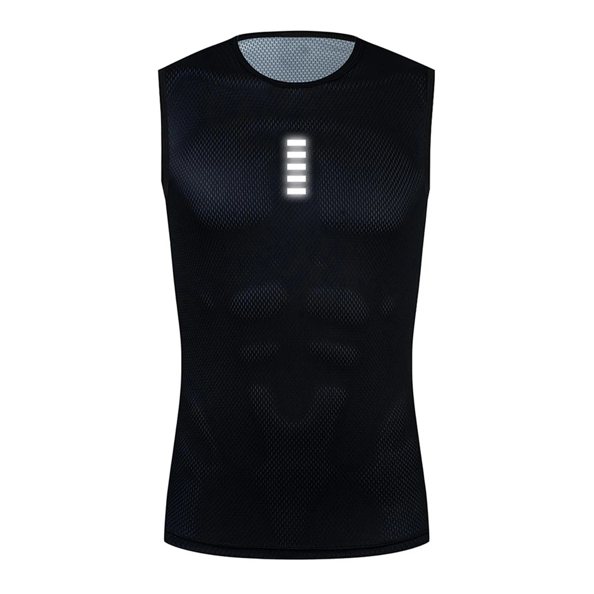 Reflective Cycling Base Layers White Cycling Undershirt Quick Dry Vest Sport Und