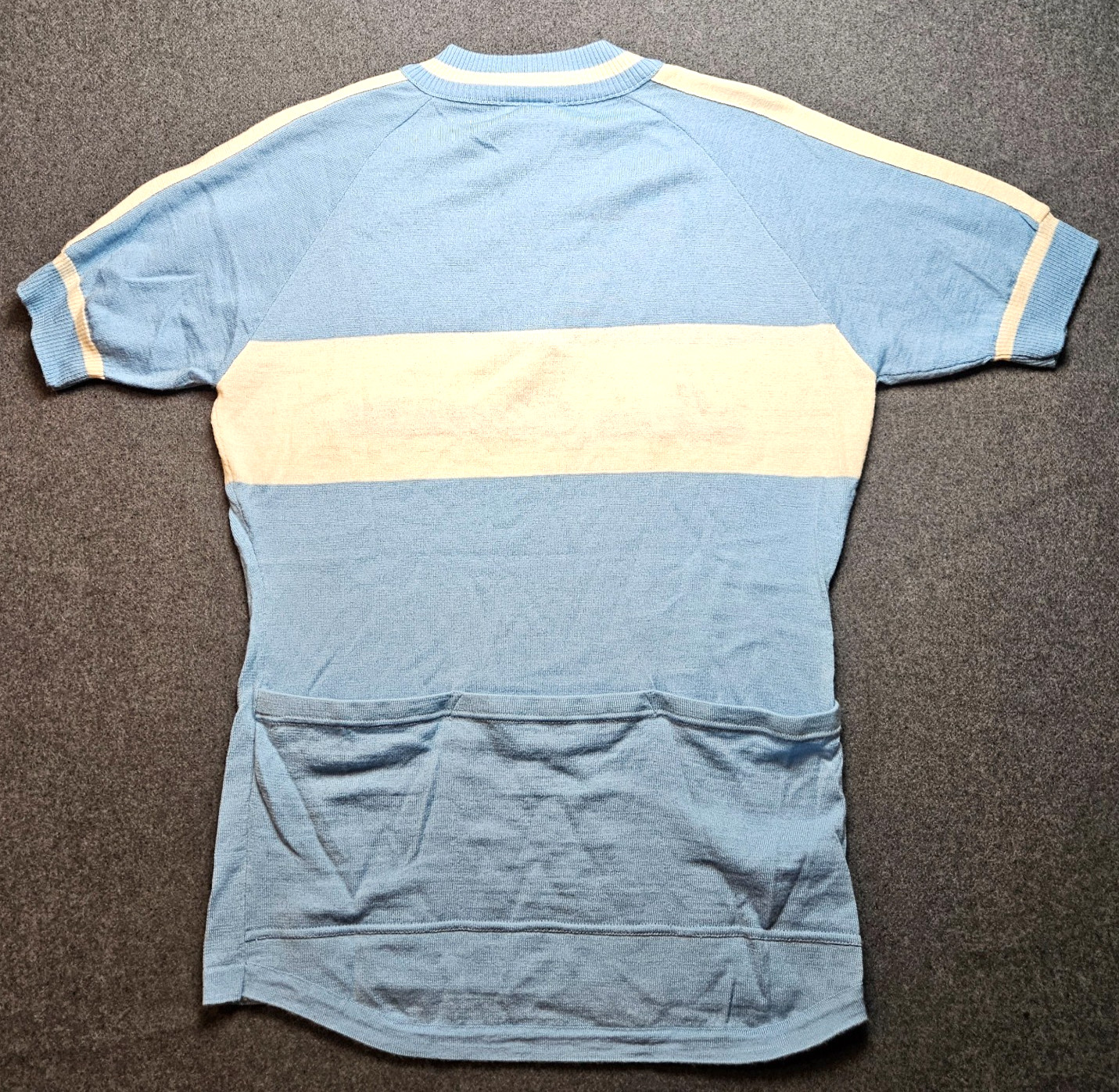 Louis Garneau 100% Wool Short Sleeve Cycling Jersey Sky Blue Men’s Medium