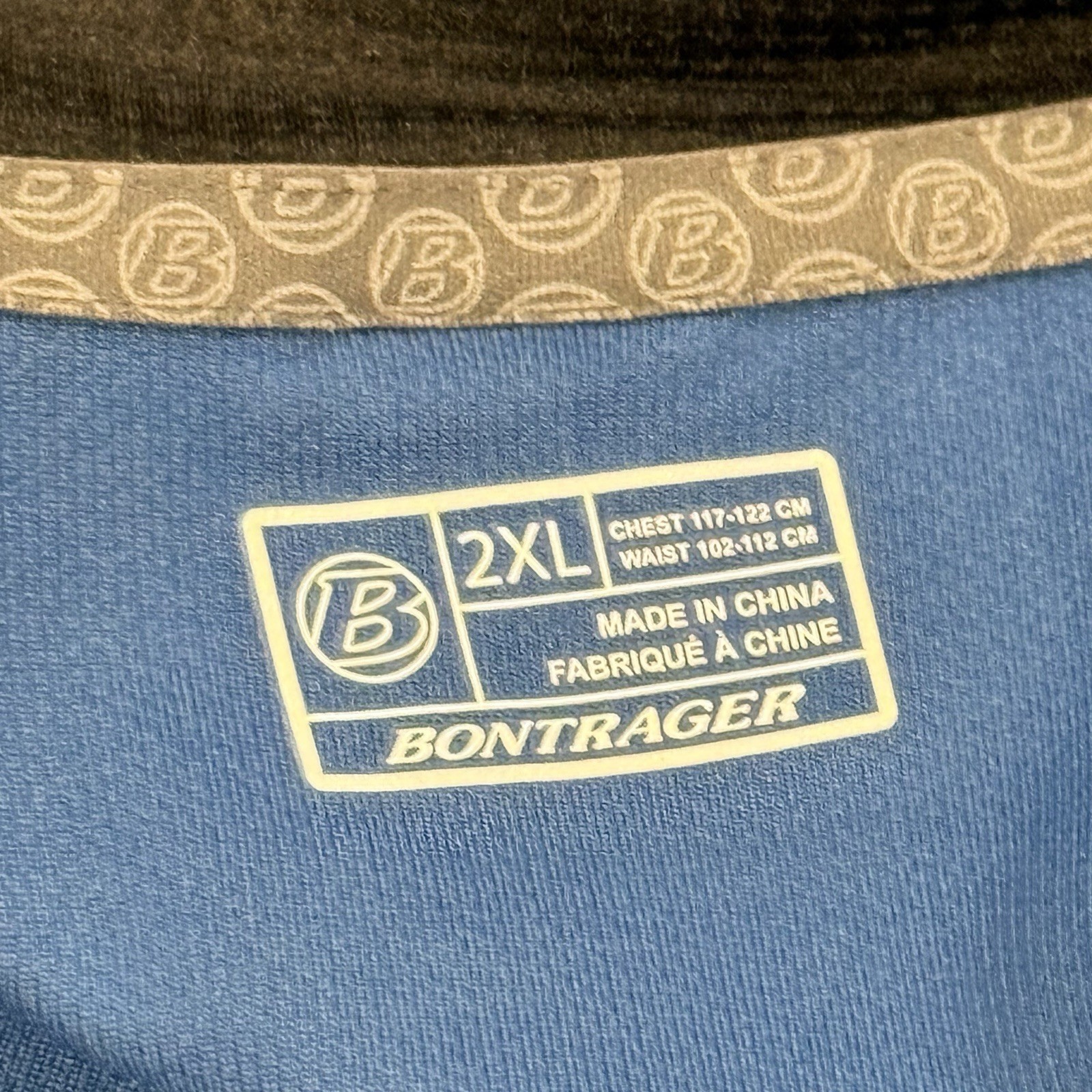 Bontrager Cycling Mens Size 2XL Blue Short Sleeve Full Zip Racing Jersey