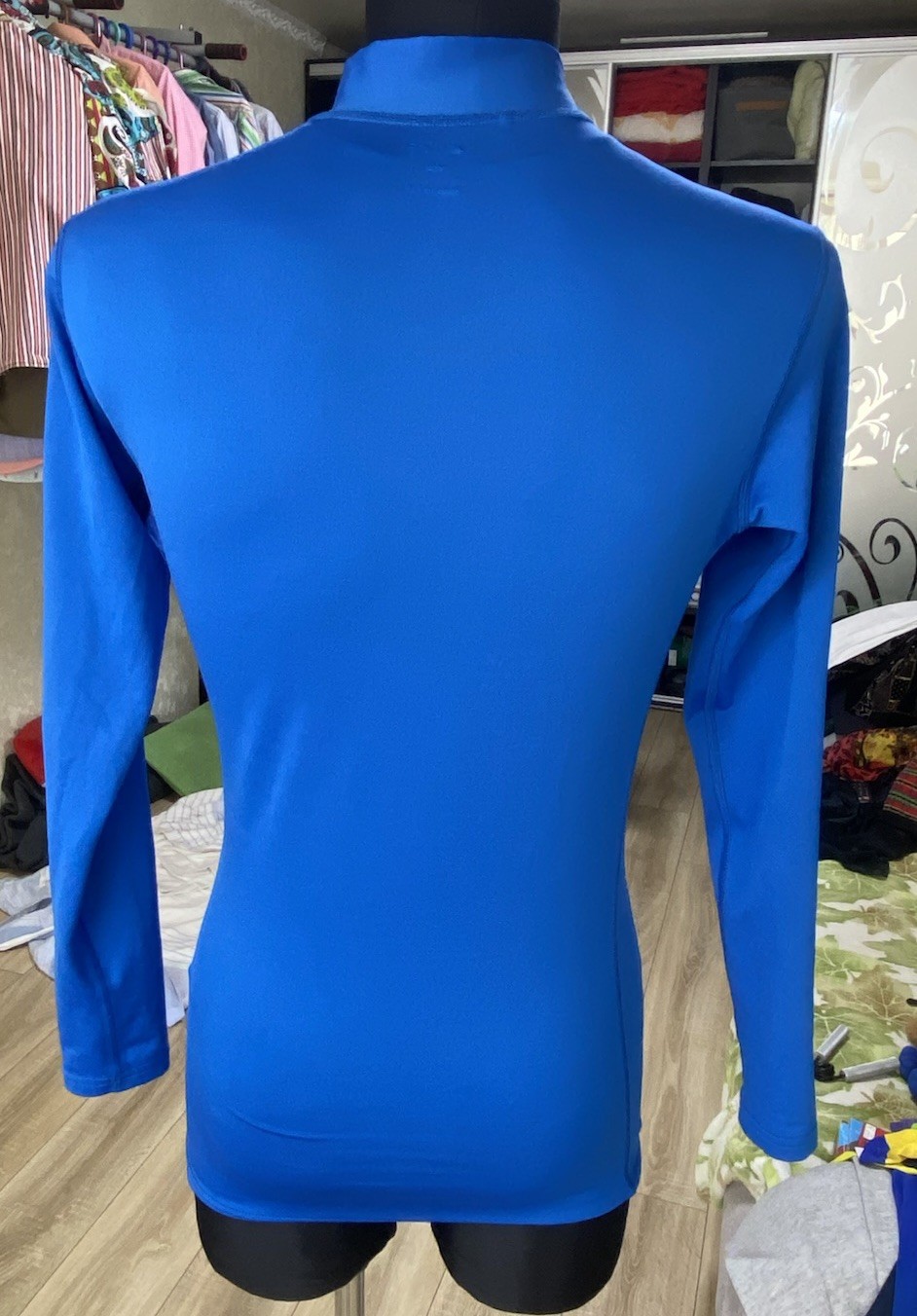 adidas Golf ClimaLite Men’s Blue Long Sleeve Mock Neck Base Layer Shirt M