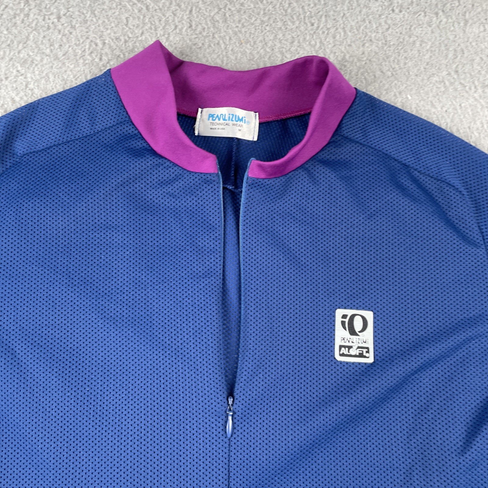 Pearl Izumi Aloft Technical Wear Cycling Shirt Medium Made In The USA Navy Blue
