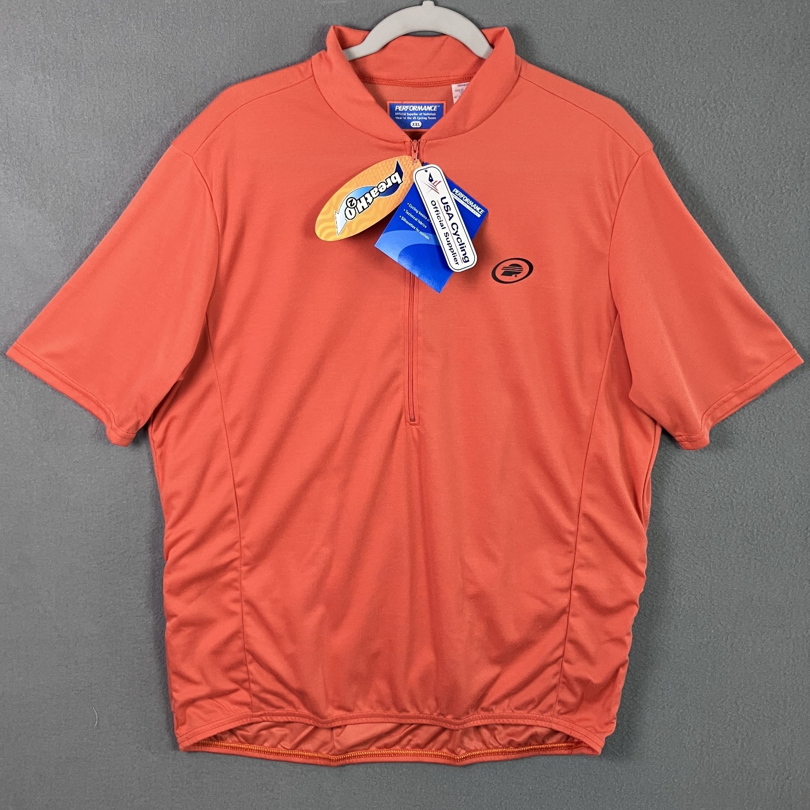 Performance Men’s Classic Series Short Sleeve Cycling Jersey Size XXL Copper NWT