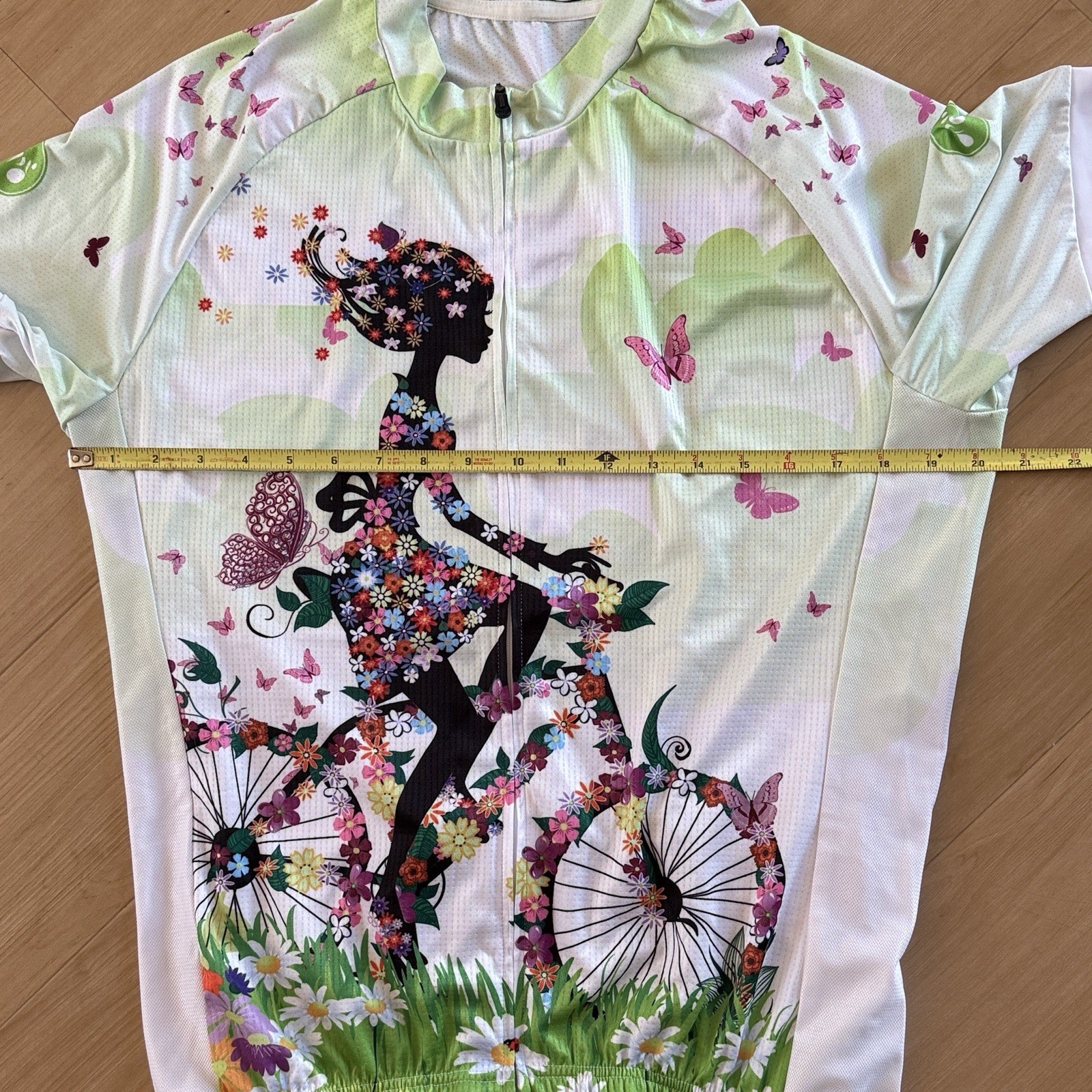 WOMENS CYCLING BIKING BREATHABLE QUICK DRY JERSEY SILICONE BAND ON HEM SIZE XL