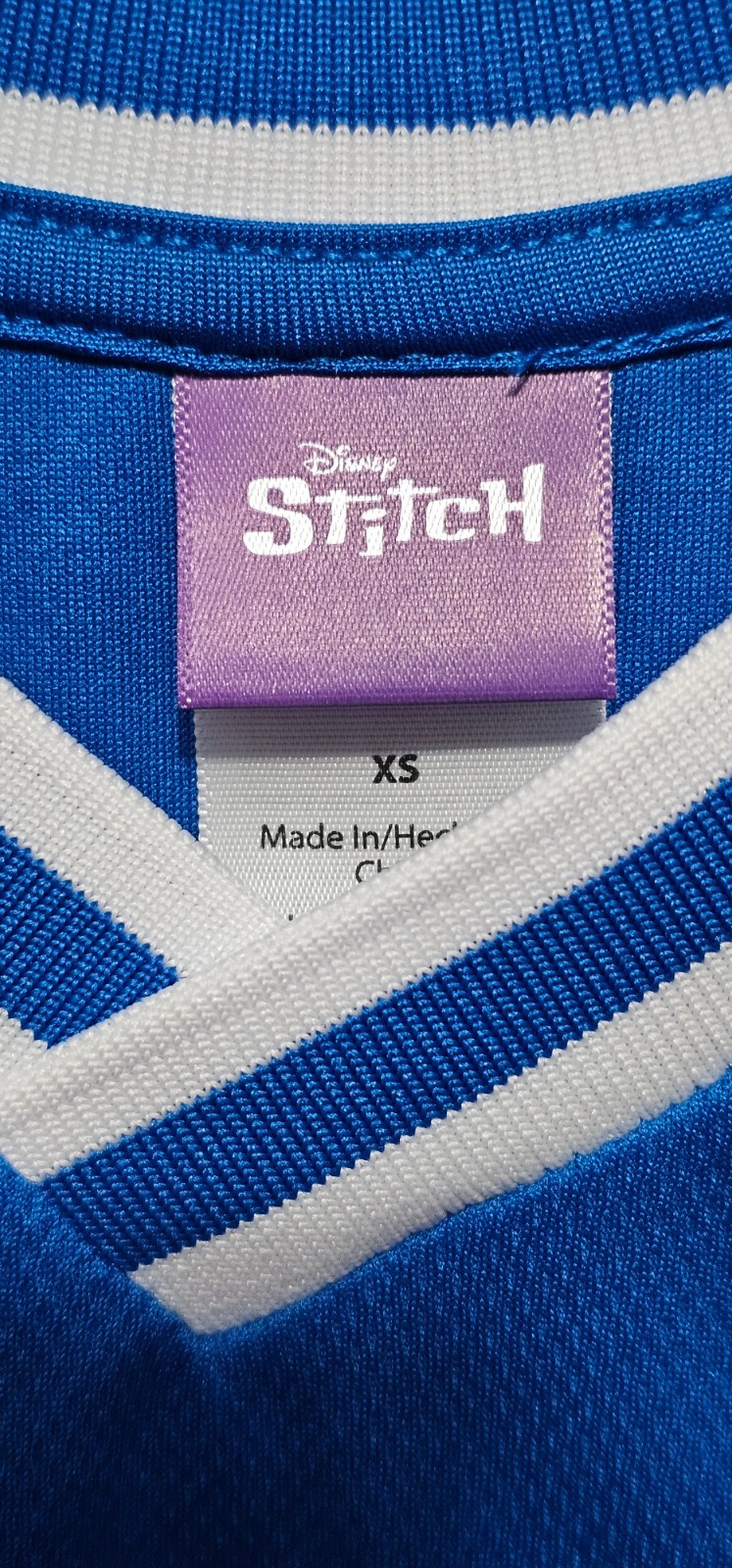 Stitch NEW♈Men’s V neck Mesh SS Baseball Jersey size XS~Blue/lilac