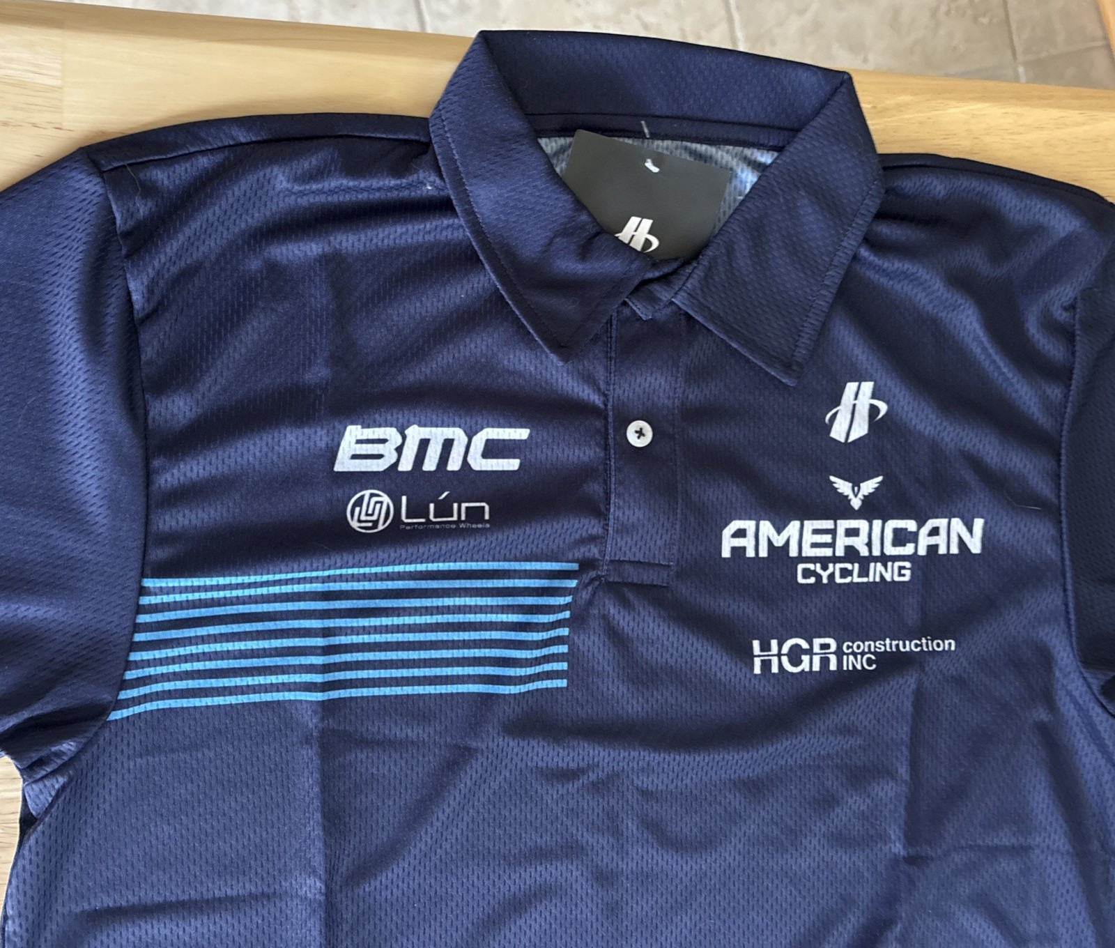 Hincapie Men’s Cycling Polo Shirt American Cycling Short Sleeve Jersey Sz MD NWT