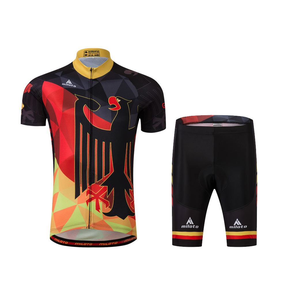 Germany Team Bike Bicycle Cycling Clothing Men’s Cycle Jersey (Bib) Shorts Kit