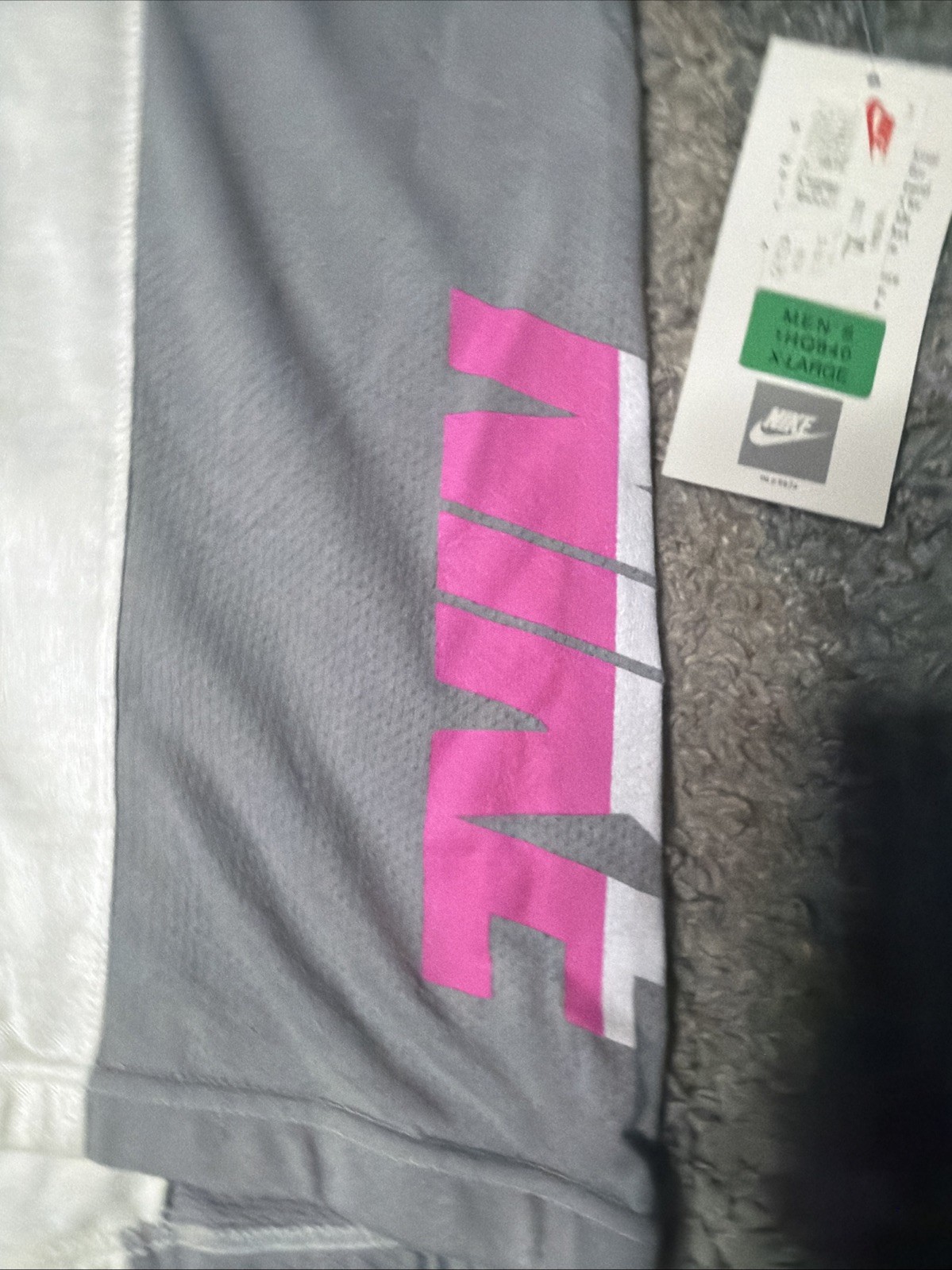 Vintage Nike Cycling Jersey Shirt Grey/pink Men’s XL Cotton