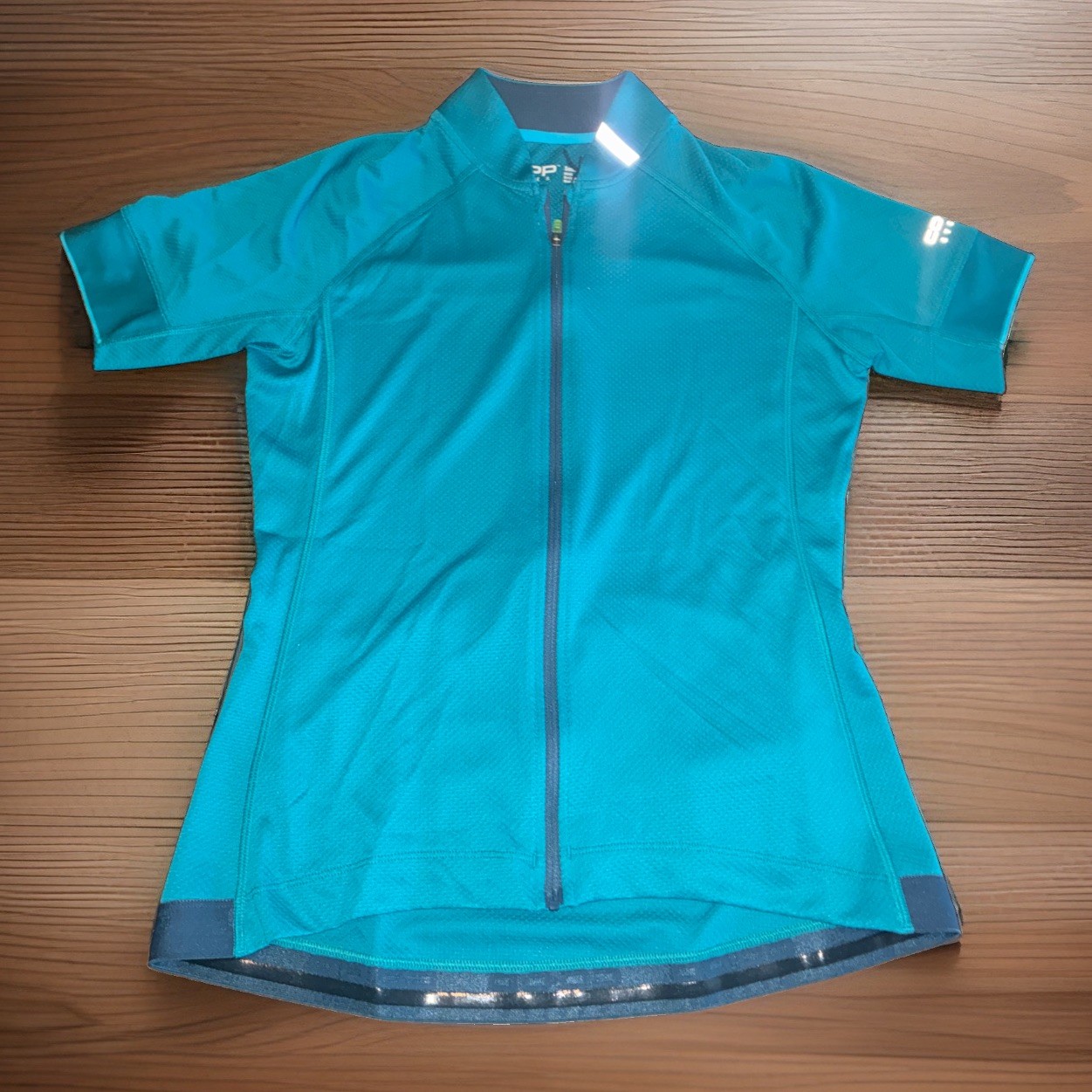 Co-op Cycles Small Mens Sky Blue Cycling Jersey Full Zip New Reflective