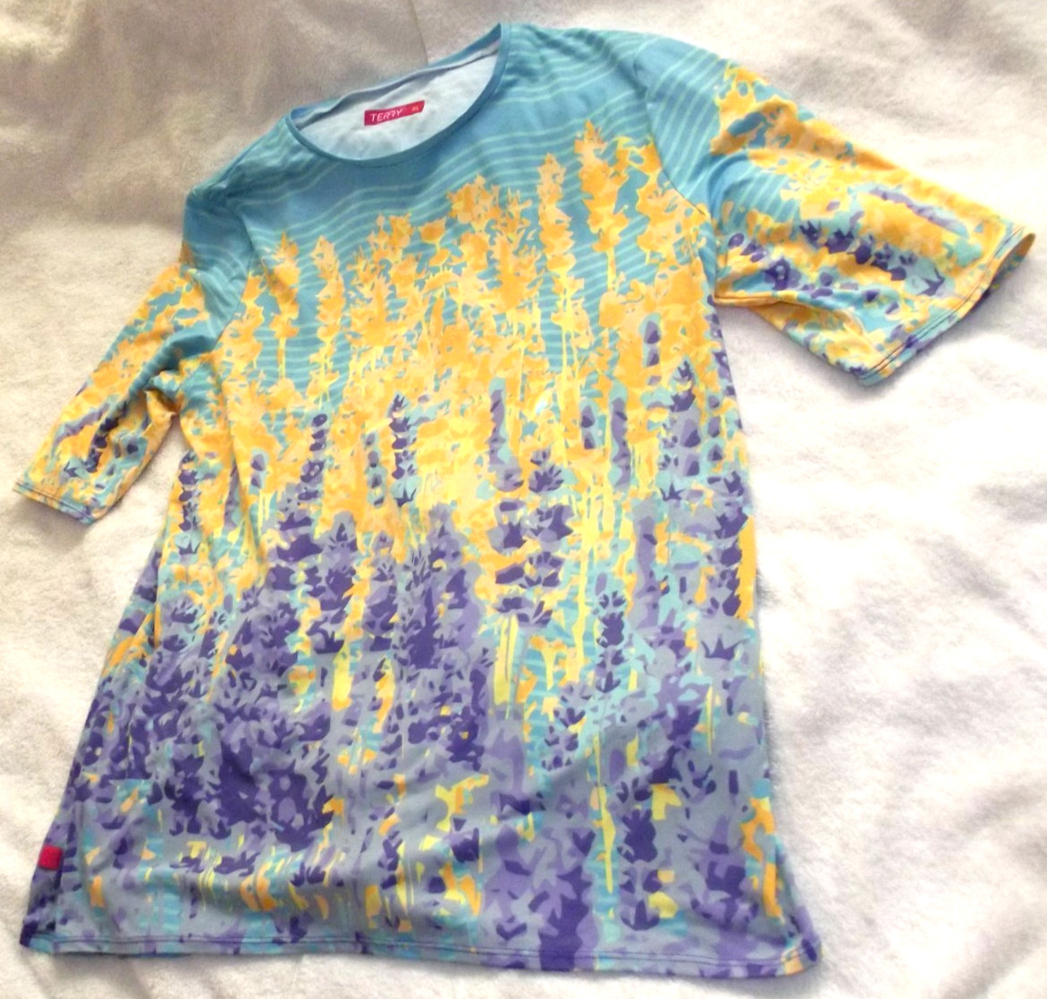 XL Terry Bicycles Cycling Jersey/Shirt Short Sleeve Floral Design Women Al