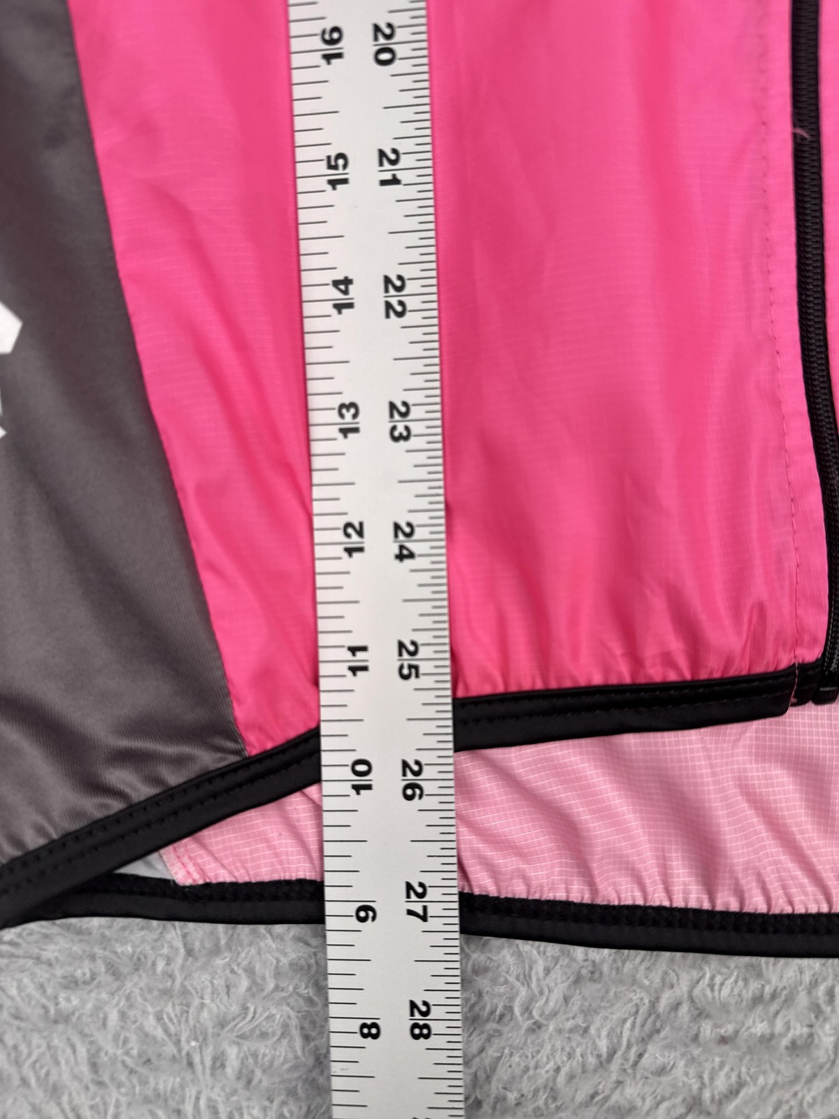 BAA Custom Apparel Cycling Vest Men Small Pink Full Zip Bike Attorneys Windshirt