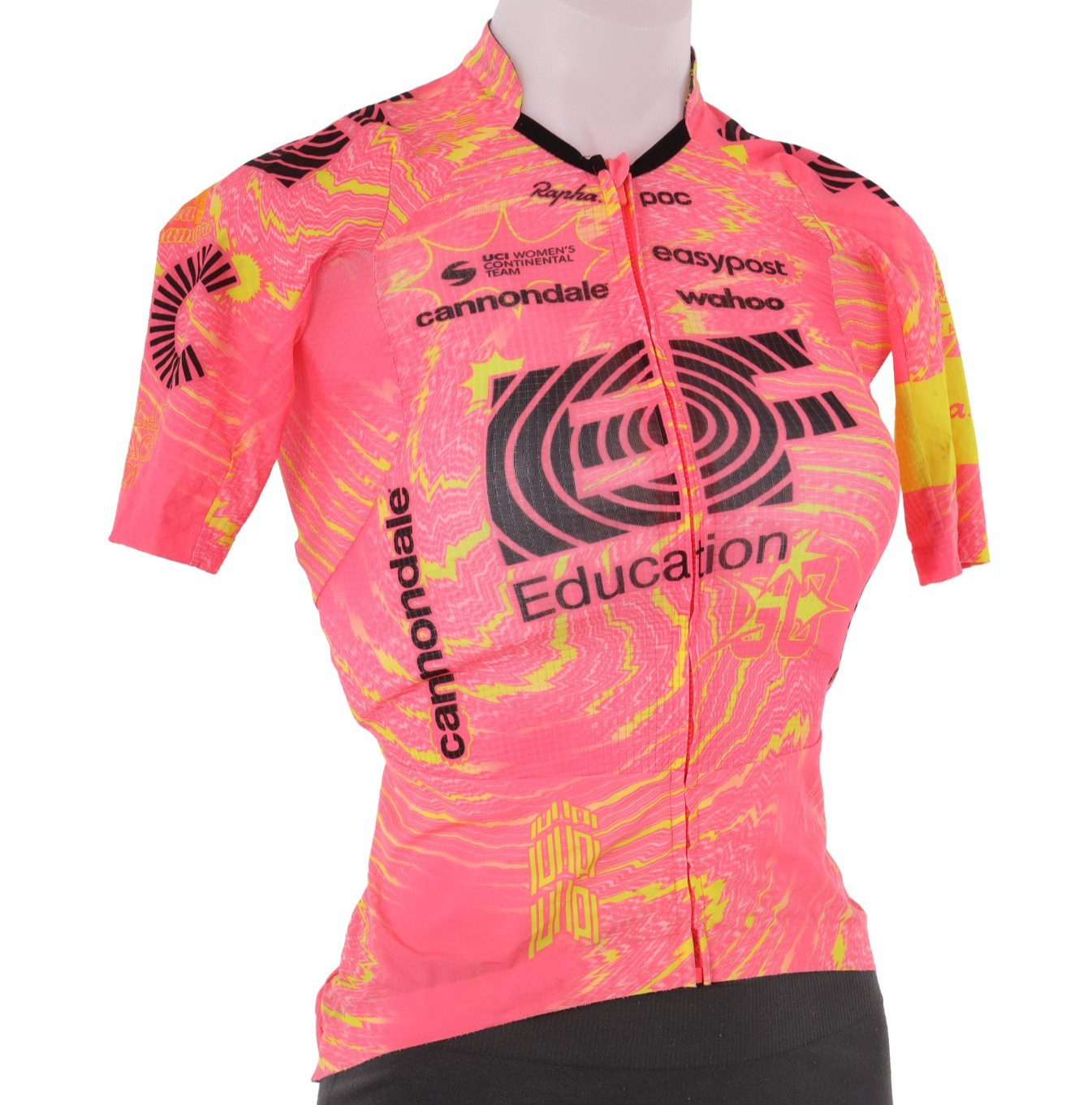 Rapha EF Cannondale Pro Team Short Sleeve Jersey Women XS Pink Road Bike wahoo