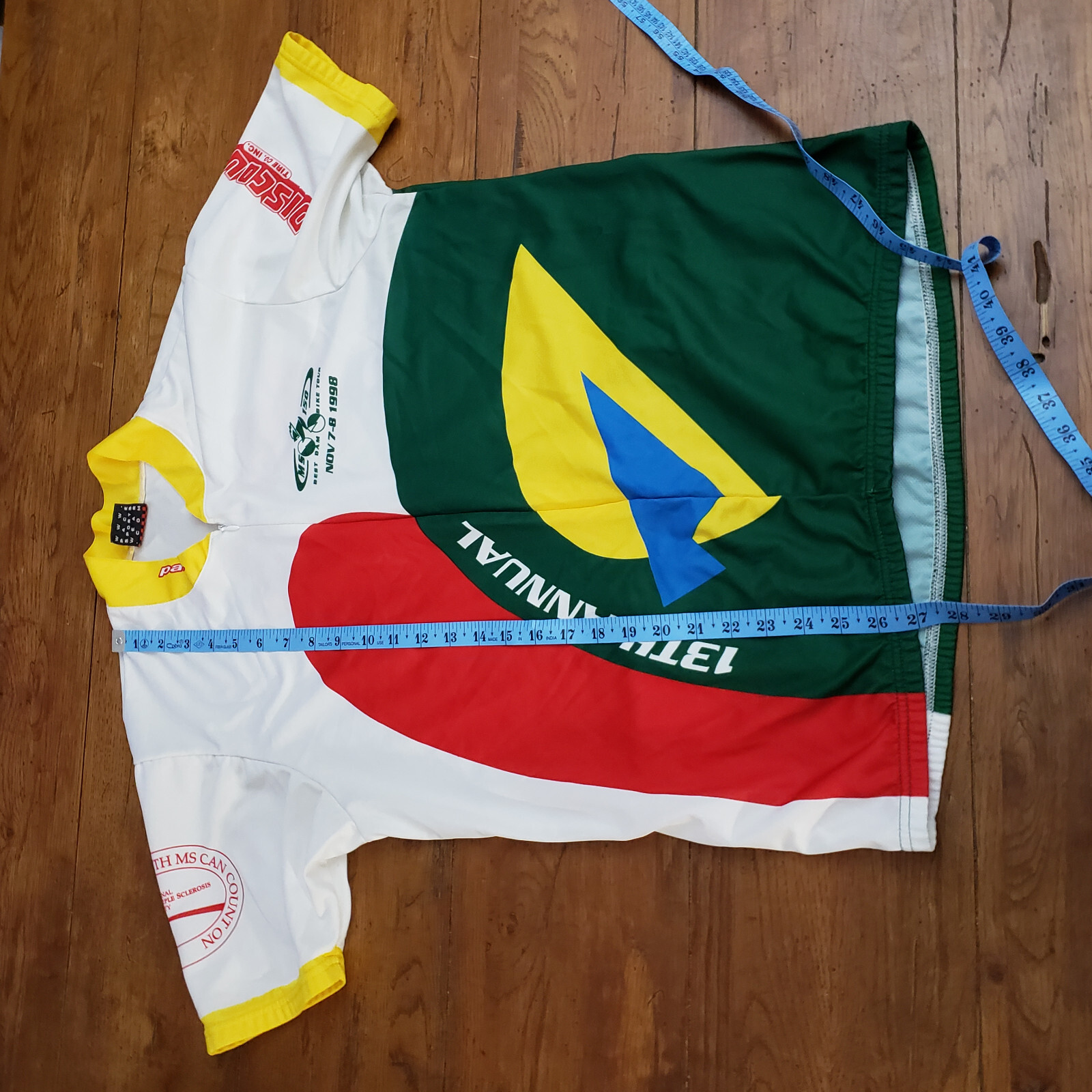 Pace Cycling Jersey (21.5″ Pit to Pit) Mens Large? SS MS150 Pockets 1998 Vintage