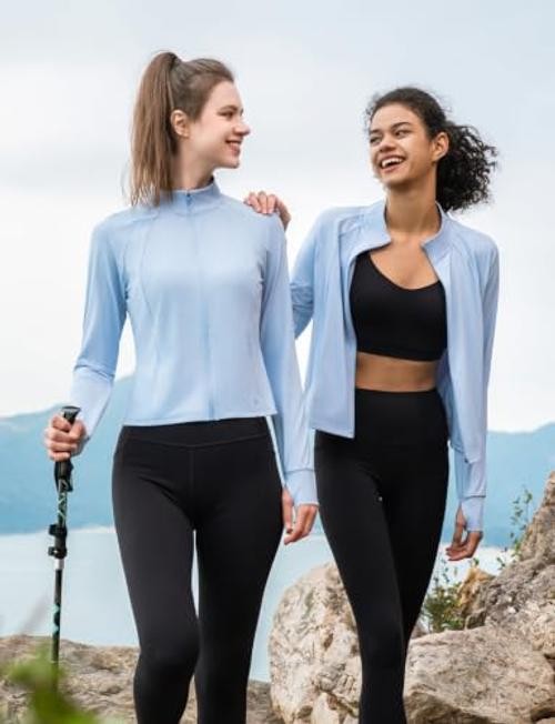 Women’s UPF 50+ Sun Shirt Lightweight Crop | Long Small Short Light Blue