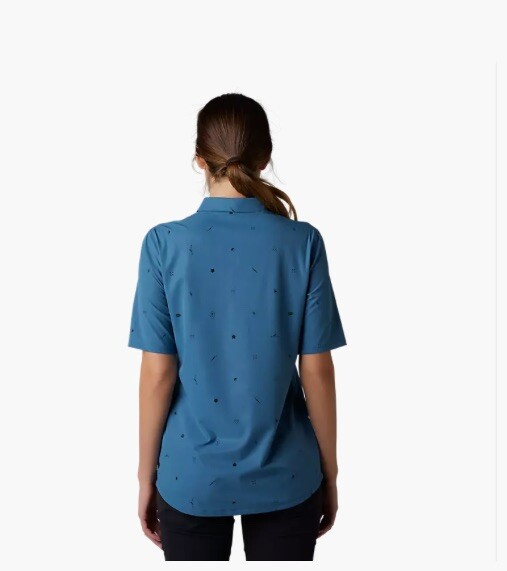 Fox Racing Women’s Ranger Woven MTB Jersey Small Blue 30892-207-S