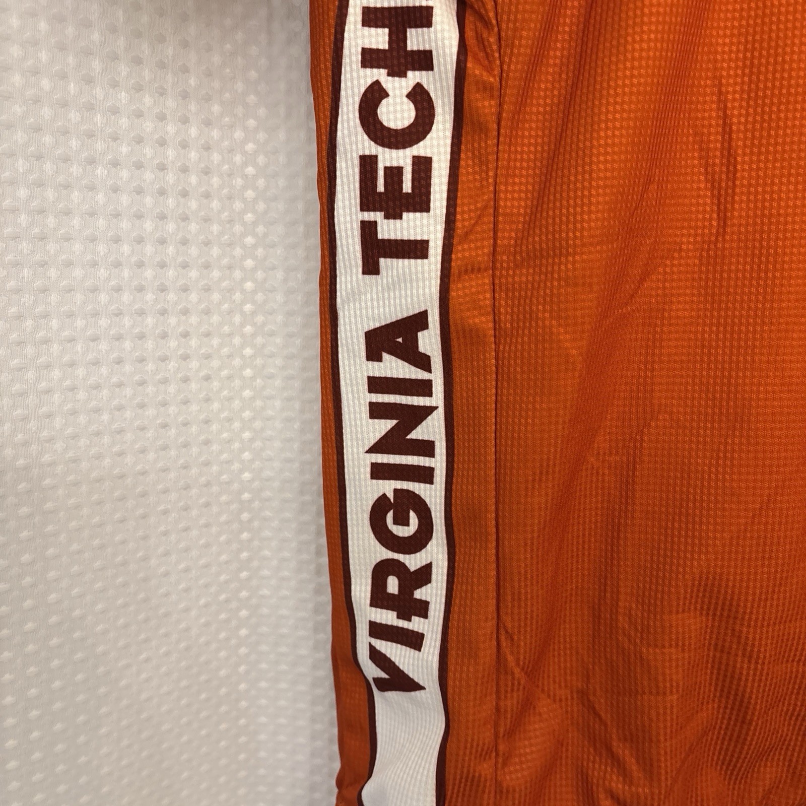 Virginia Tech VT Hokies Cycling Jersey Unisex Maroon Orange Quick Dry Large