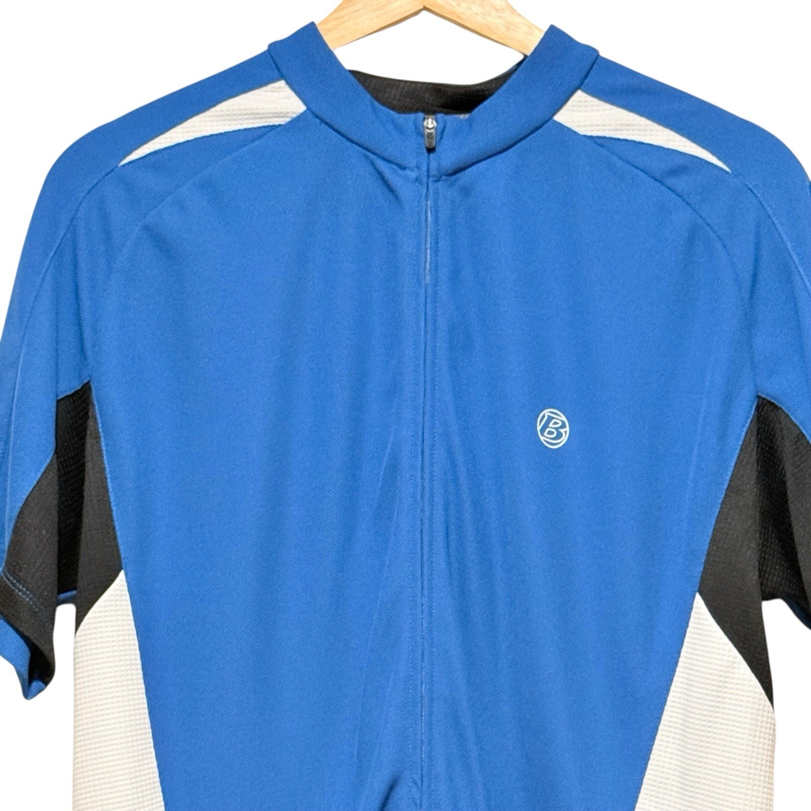 Bontrager Cycling Mens Size 2XL Blue Short Sleeve Full Zip Racing Jersey