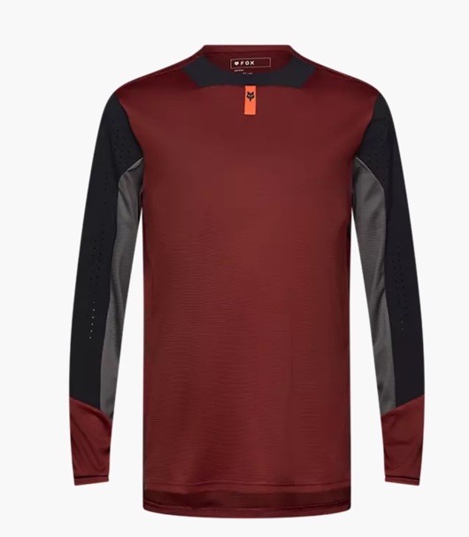 Brand New FOX Racing Mens Defend MTB Long Sleeve Jersey $90 Med Rust Brown LS