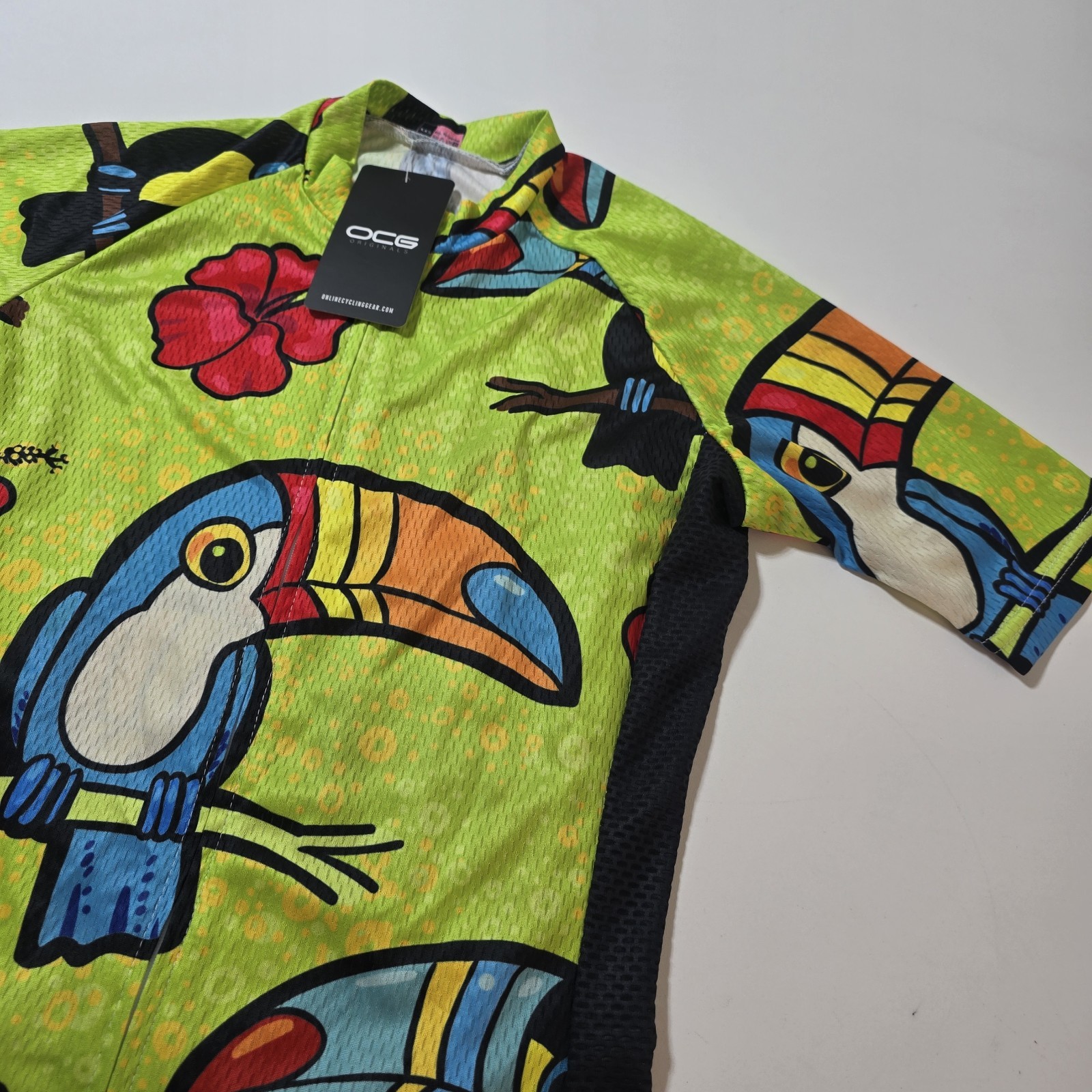 NWT Online Cycling Gear OCG Sleeveless Zip Up Cycling Jersey Men’s XXS Birds