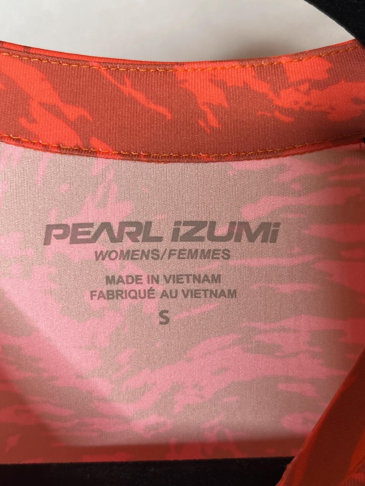 Pearl Izumi Cycling Jersey Shirt Small Orange Short Sleeve Womens Full Zip