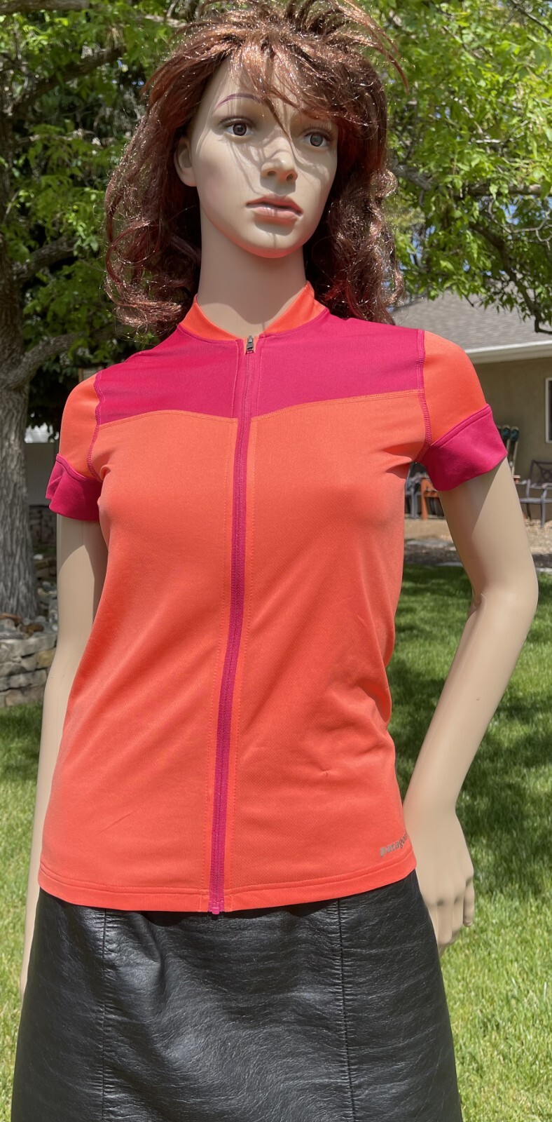 PATAGONIA cycling jersey mountain road bike full zip quick dry wicking women XXS
