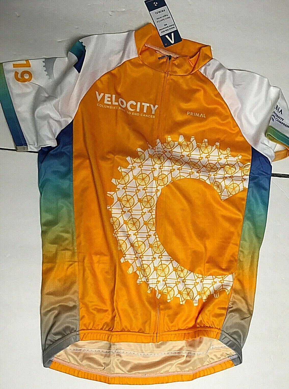 NWT Primal Happy Trails Cycling Men Jersey Bike Columbia’s Ride to end Cancer