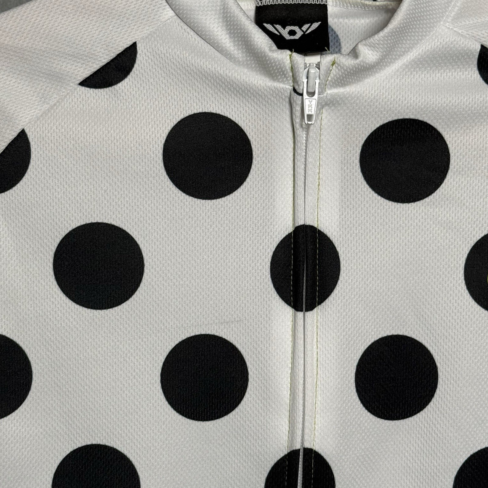 Twin Six Cycling Jersey Womens S Short Sleeve Full Zip Polka Dot Preppy