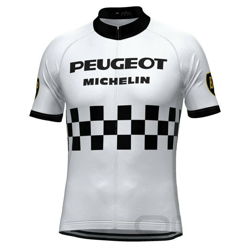 Peugeot Michelin Cycling Jersey cycling Short Sleeve jerseys Cycling Tops Retro