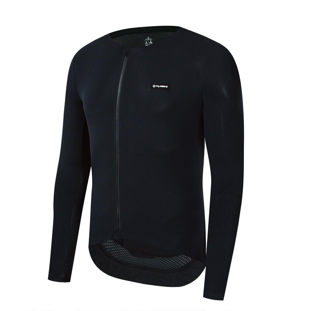 Mens Cycling Jersey Long Sleeve Bike collarless Shirts UPF50+ Bicycle Jersey