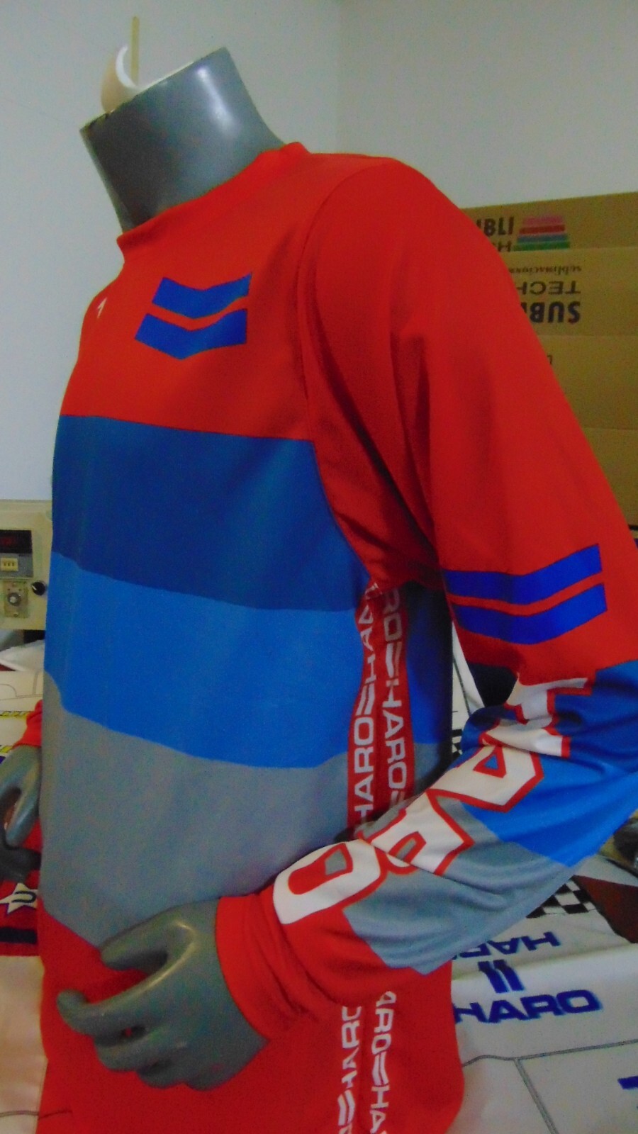 HARO OLD SCHOOL BIKE JERSEY CLASSIC BMX JERSEY RACE BIKE SHIRT BMX RED SIZE L