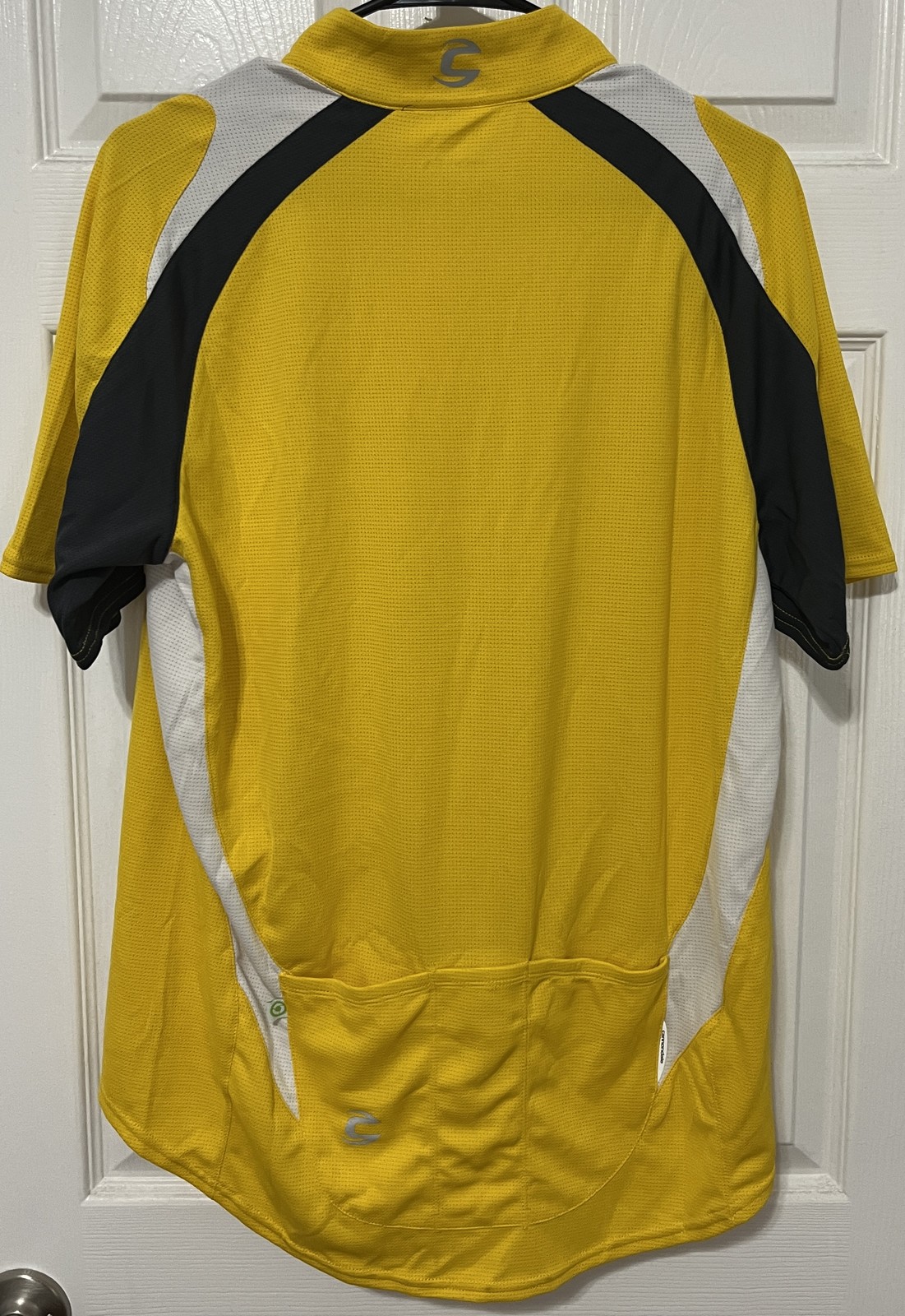 Cannondale RE-SPUN Cycling Jersey Men’s Large Yellow Short Sleeve Relaxed Fit