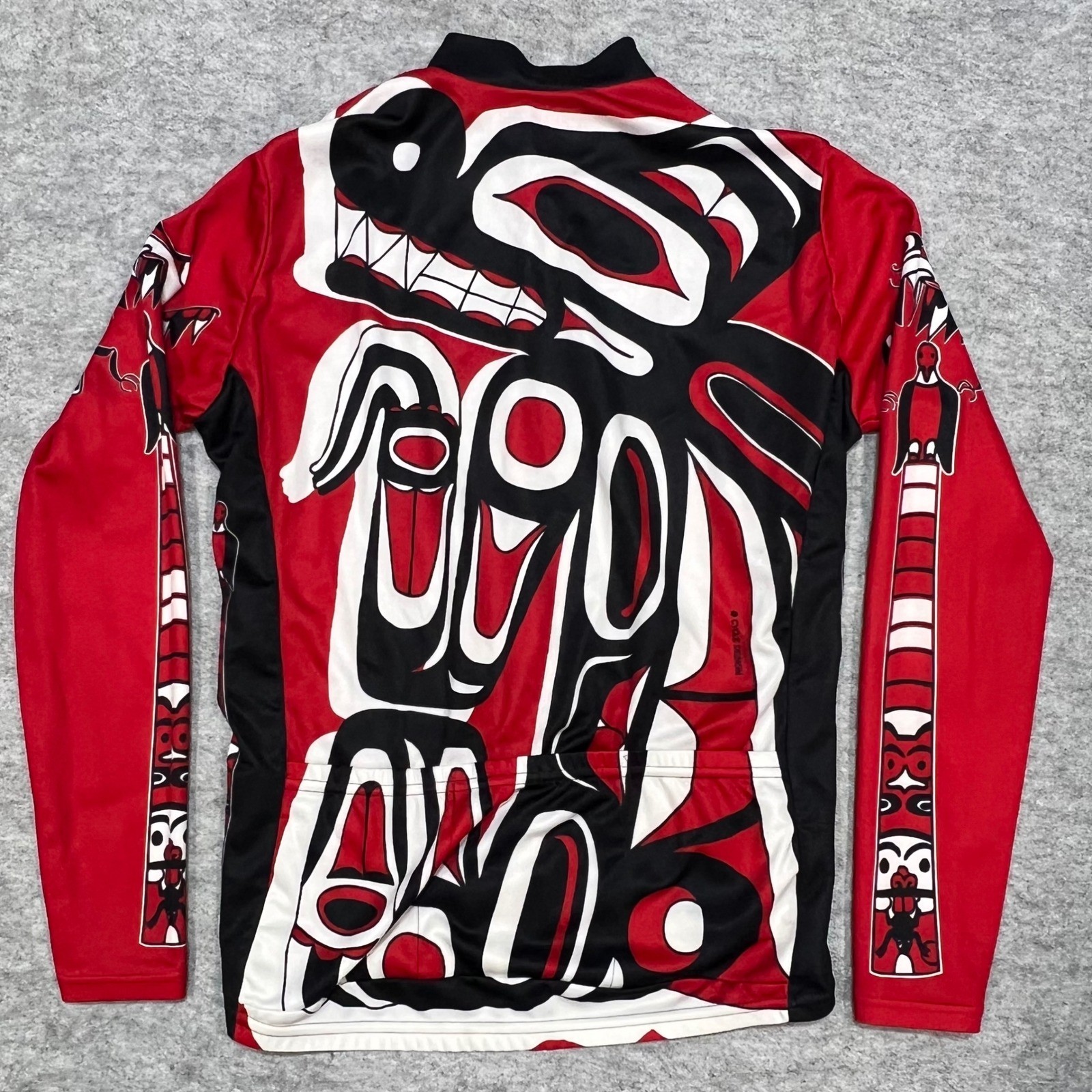 Vintage Performance Bike Native American Totem Pole Graphic Cycling Jersey Small