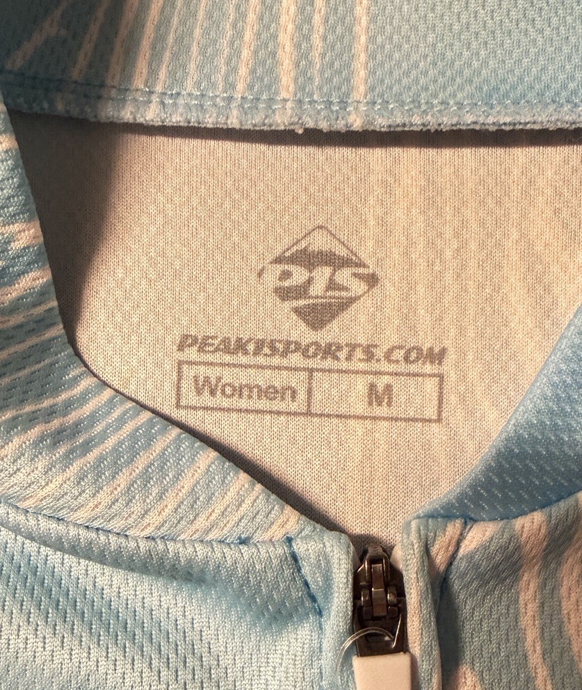 Peak 1 Sports Women’s Floral Cycling Jersey Full Zip Short Sleeve New Size M