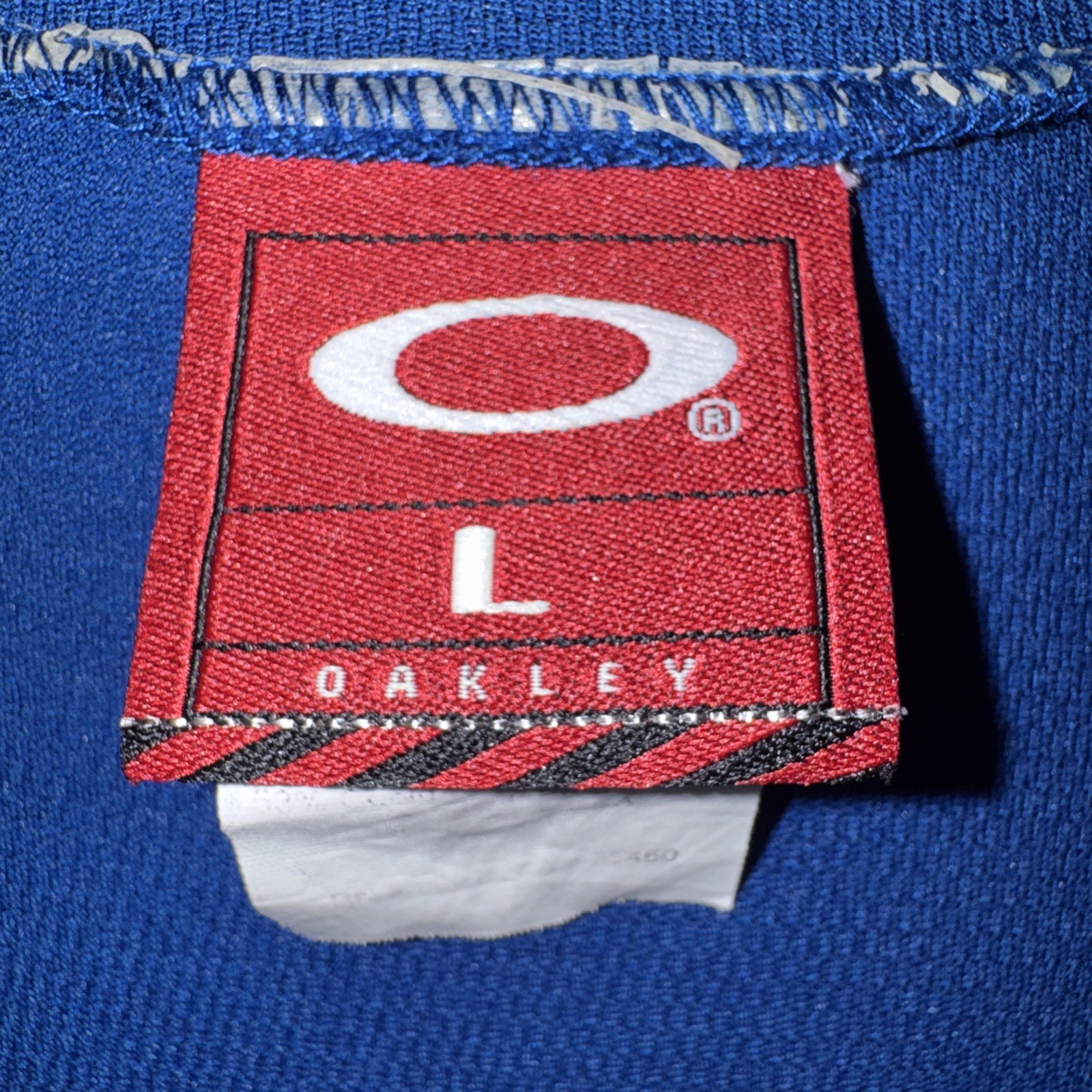 Oakley Cycling Jersey Large Blue Half-Zip Short Sleeve MTB Road Bike Coolmax