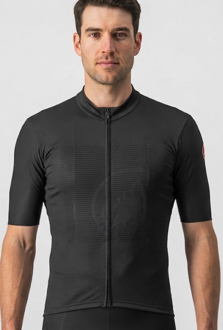 Castelli Bagarre Cycling Jersey Mens Sz 2XL Black Full Zip Short Sleeve Racing