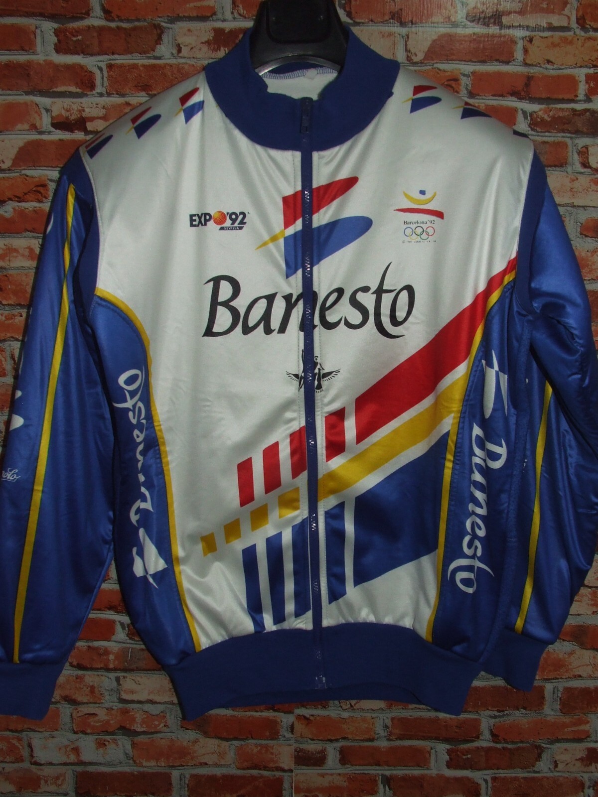 Banesto Nalini Bike Jersey Jacket Cycling Synthetic Fleece Size L