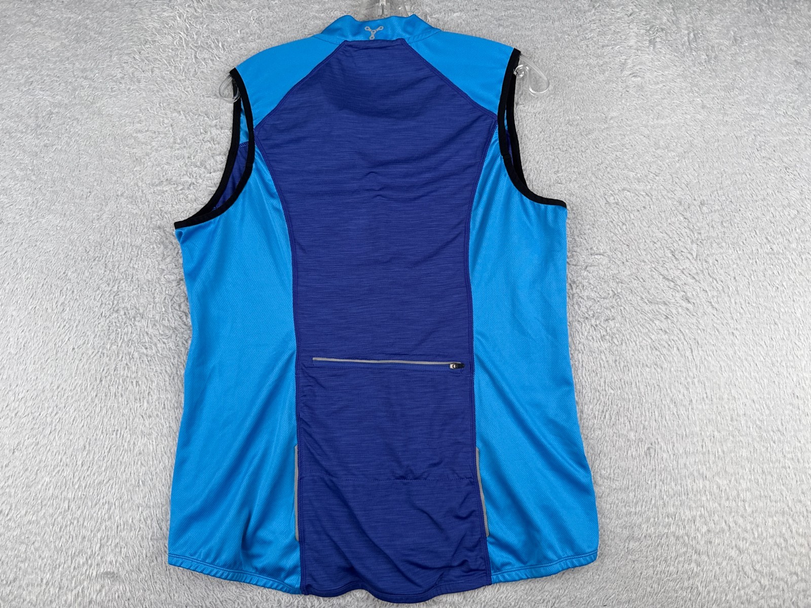 Trayl Cycling Jersey Women Extra Large Blue Tank Sleeveless Full Zip Polyester