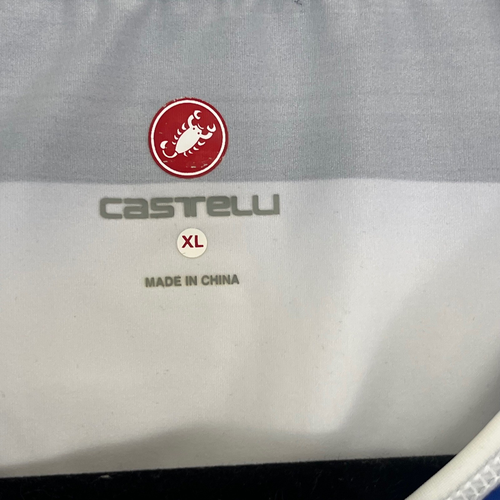 Castelli Athletic Cycling Jersey XL Blue Sleeveless Half Zip Tri Top