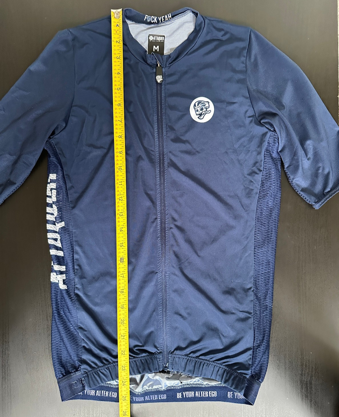 Attaquer Race Cycling Jersey Full Zip | Men’s Med | Navy Blue | Australia Italy