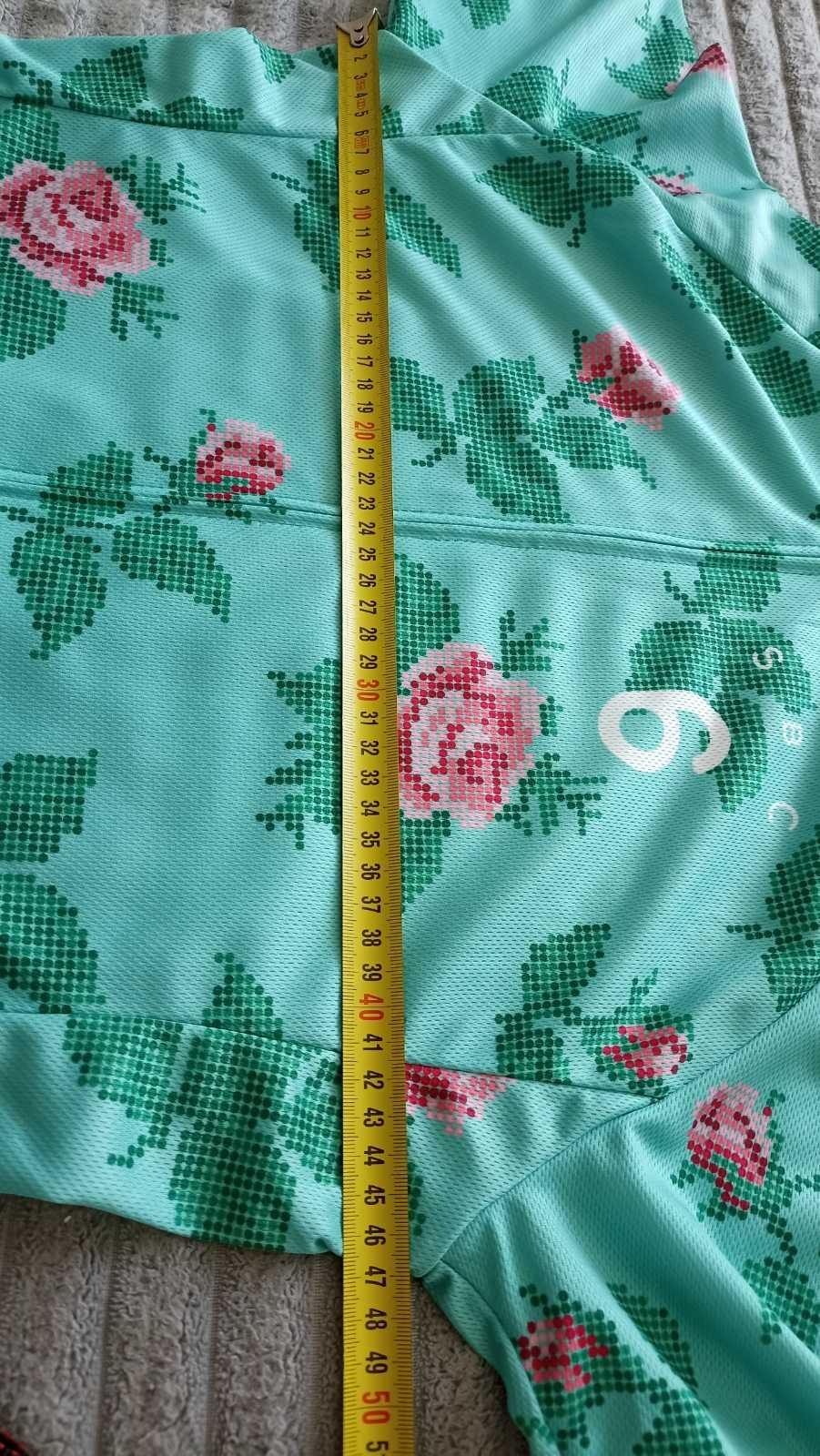 Twin Six Women’s Cycling Jersey Floral USA Made Size L M Bike Club Raglan