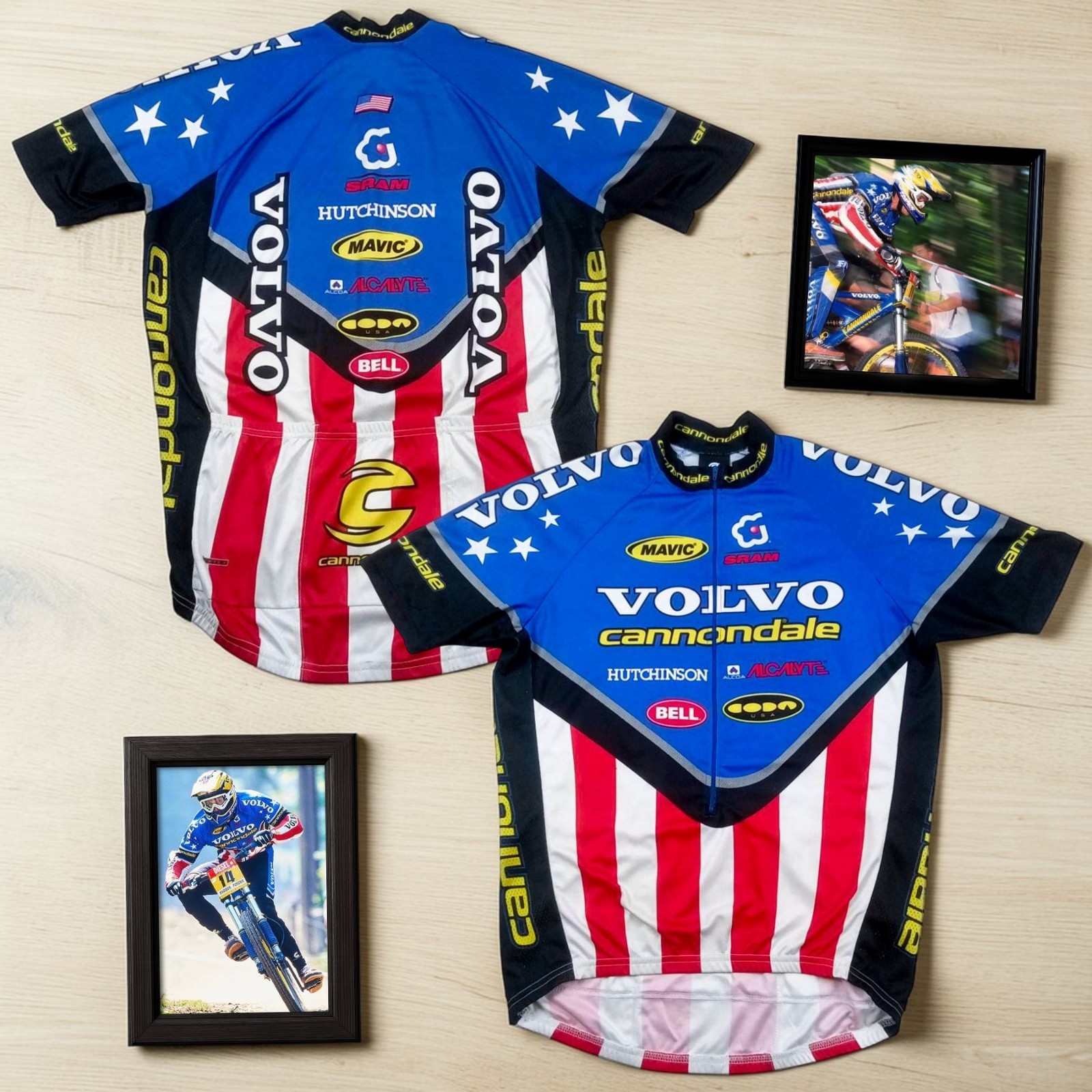 RARE VTG 1999 VOLVO Cannondale Brian Lopes US Nat’l Champ Cycling Jersey Size L