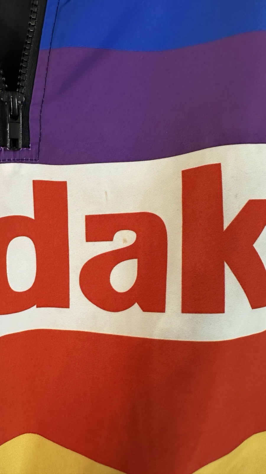 Kodak x Forever 21 Colorblock Windbreaker Cropped Anorak Half Zip Y2K Size S
