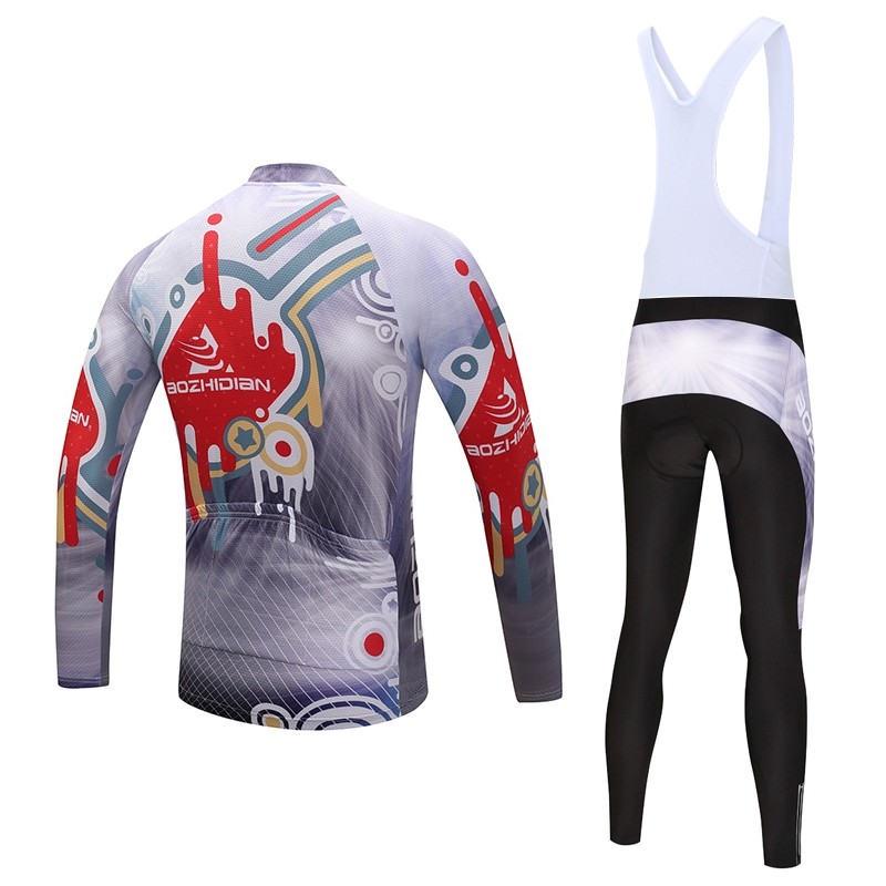 Men’s Cycling Long Kit Padded (Bib) Pants & Long Sleeve Jersey Bike Wear S-5XL