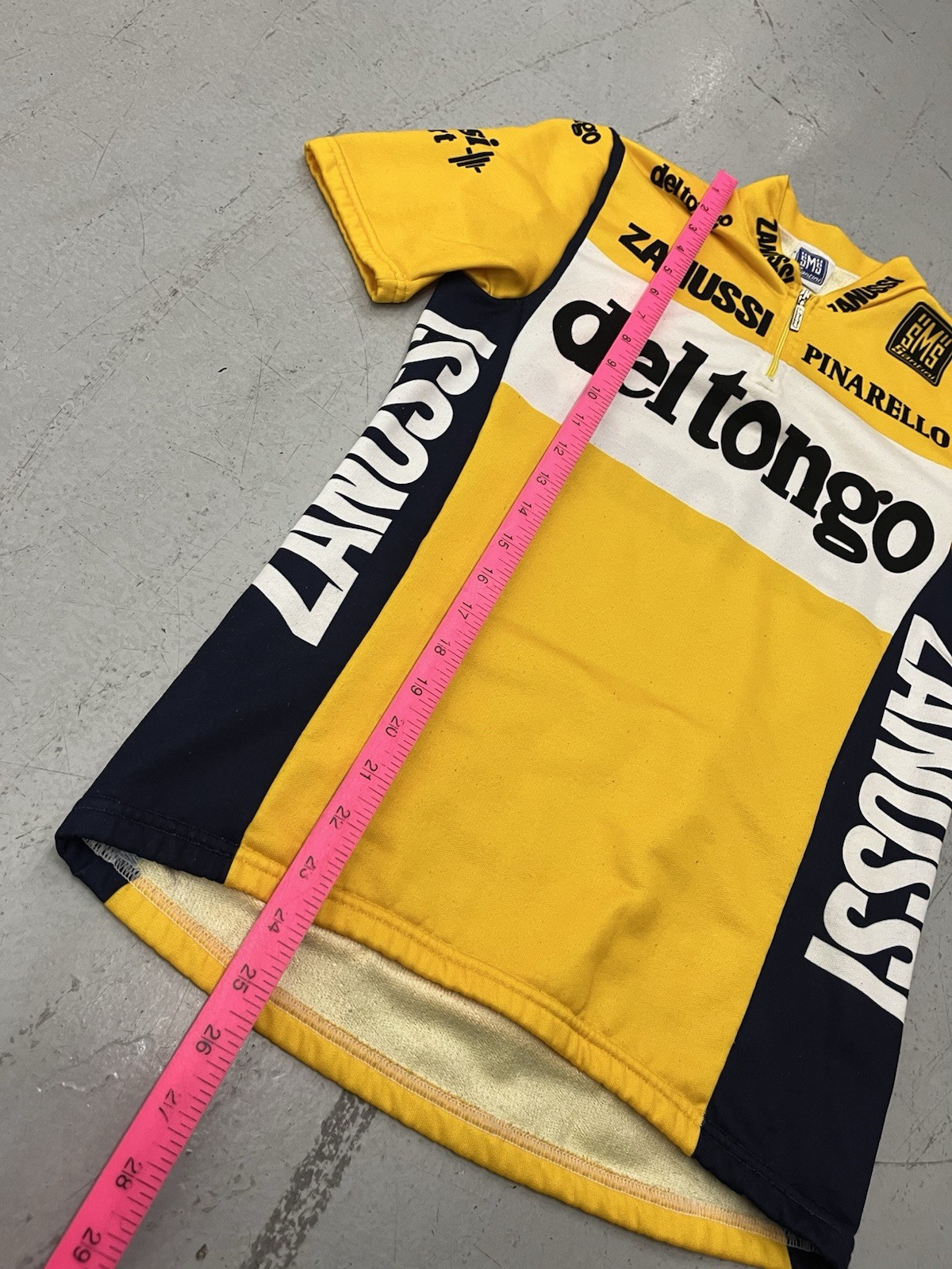 Vtg Santini Del Tongo Pinarello Cycling Jersey MEDIUM Made In Italy Bicycle Velo